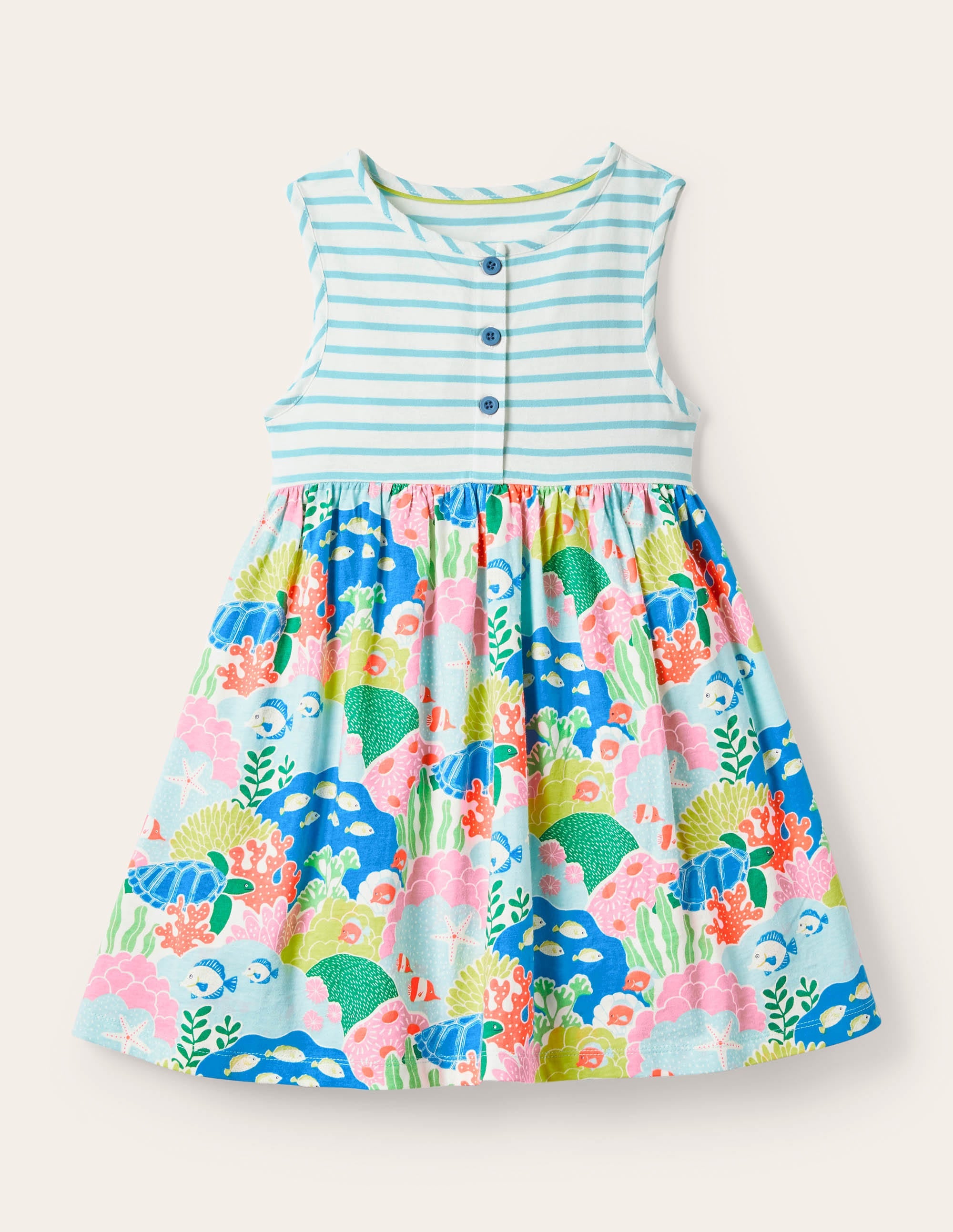 Jerseystufenkleid mit Mustermix-Bunt, Korallenriff - Image 1