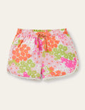 Shorts mit Spitzenborte-Zartes Korallenrosa, Sommerliche Gänseblümchen