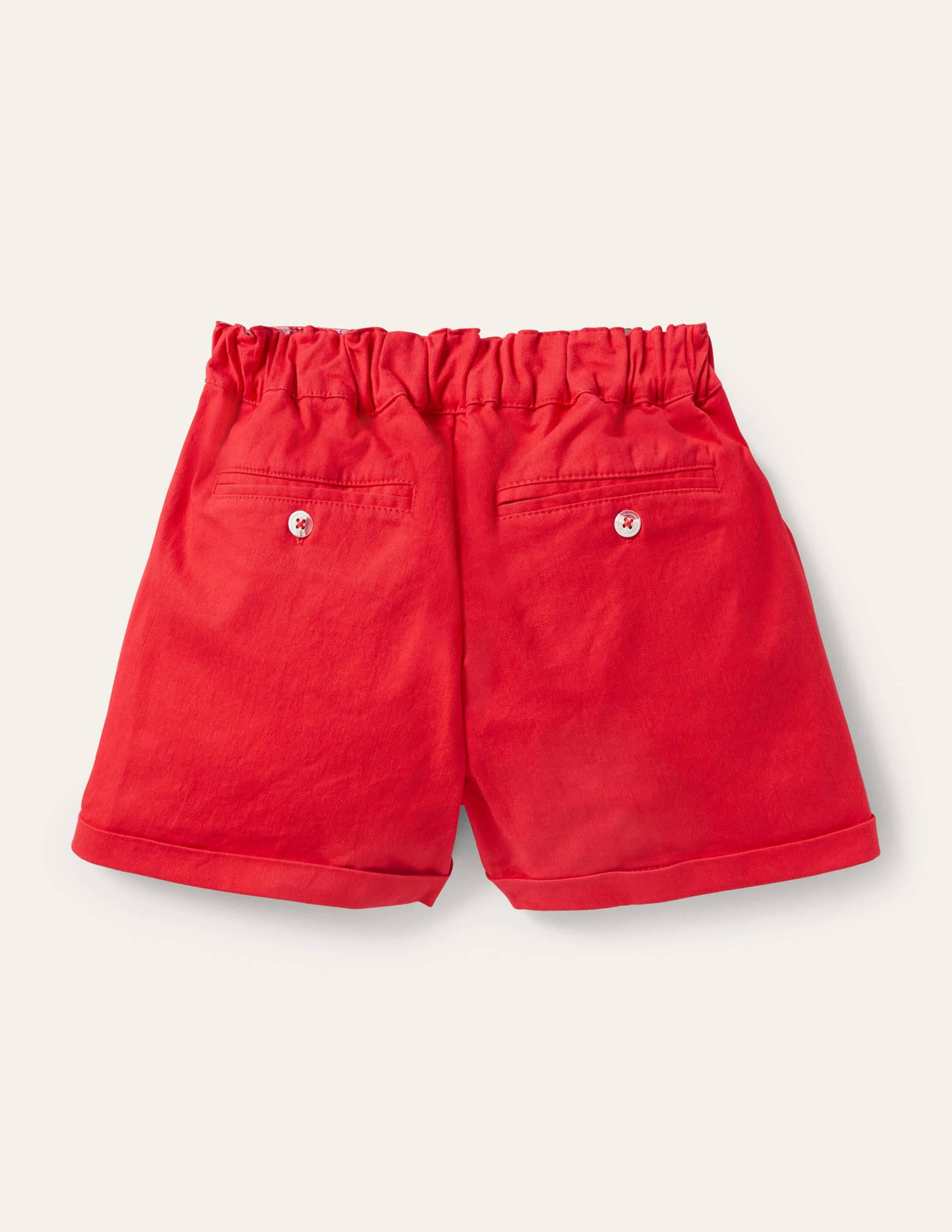 Shorts mit Knopfdetail-Erdbeerkuchenrot - Image 2
