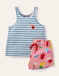 Pyjama fun avec poche-Pois et glace limonade rose