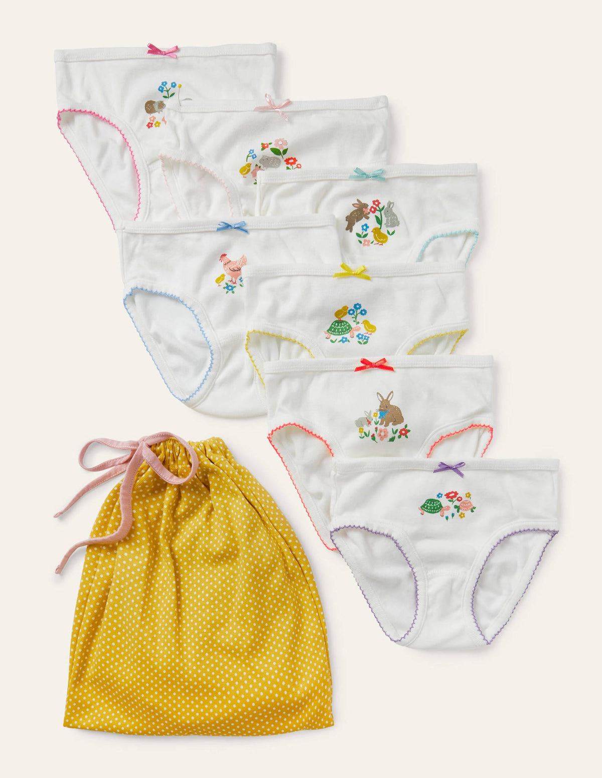 Pants 7 Pack-Ivory Floral Pets-1