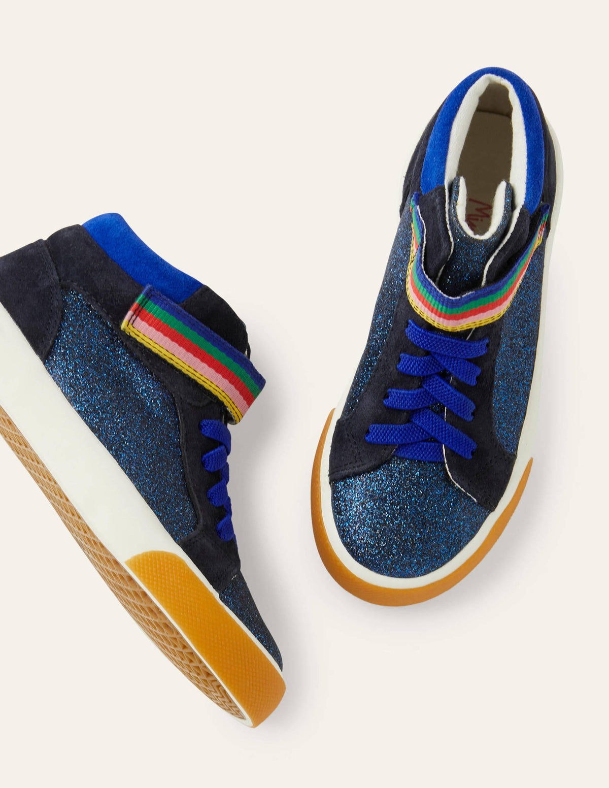 Hochgeschnittene Glitzerschuhe-Blitzblau, Glitzer-1