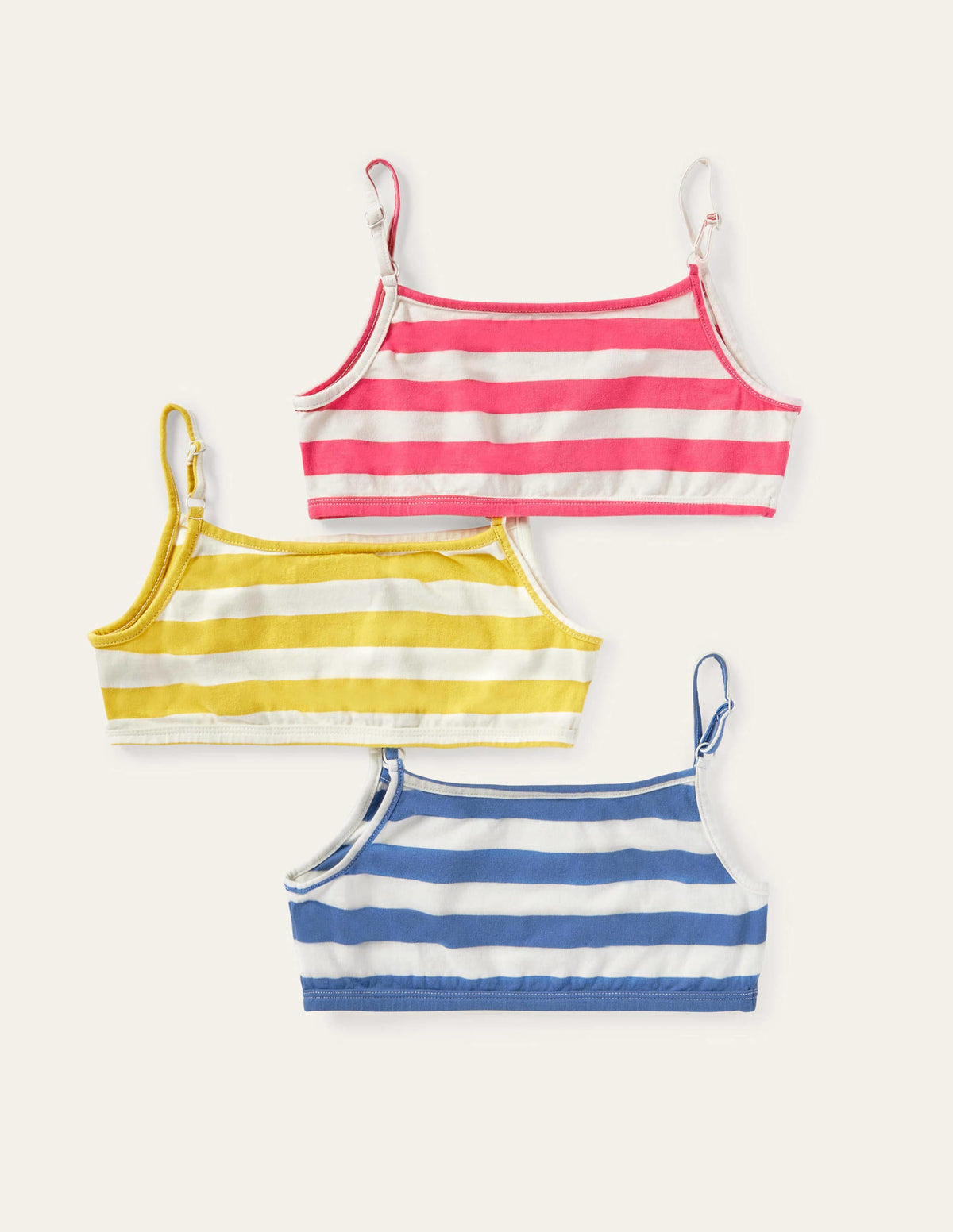 3 tops courts-Ivoire/multi - Image 2