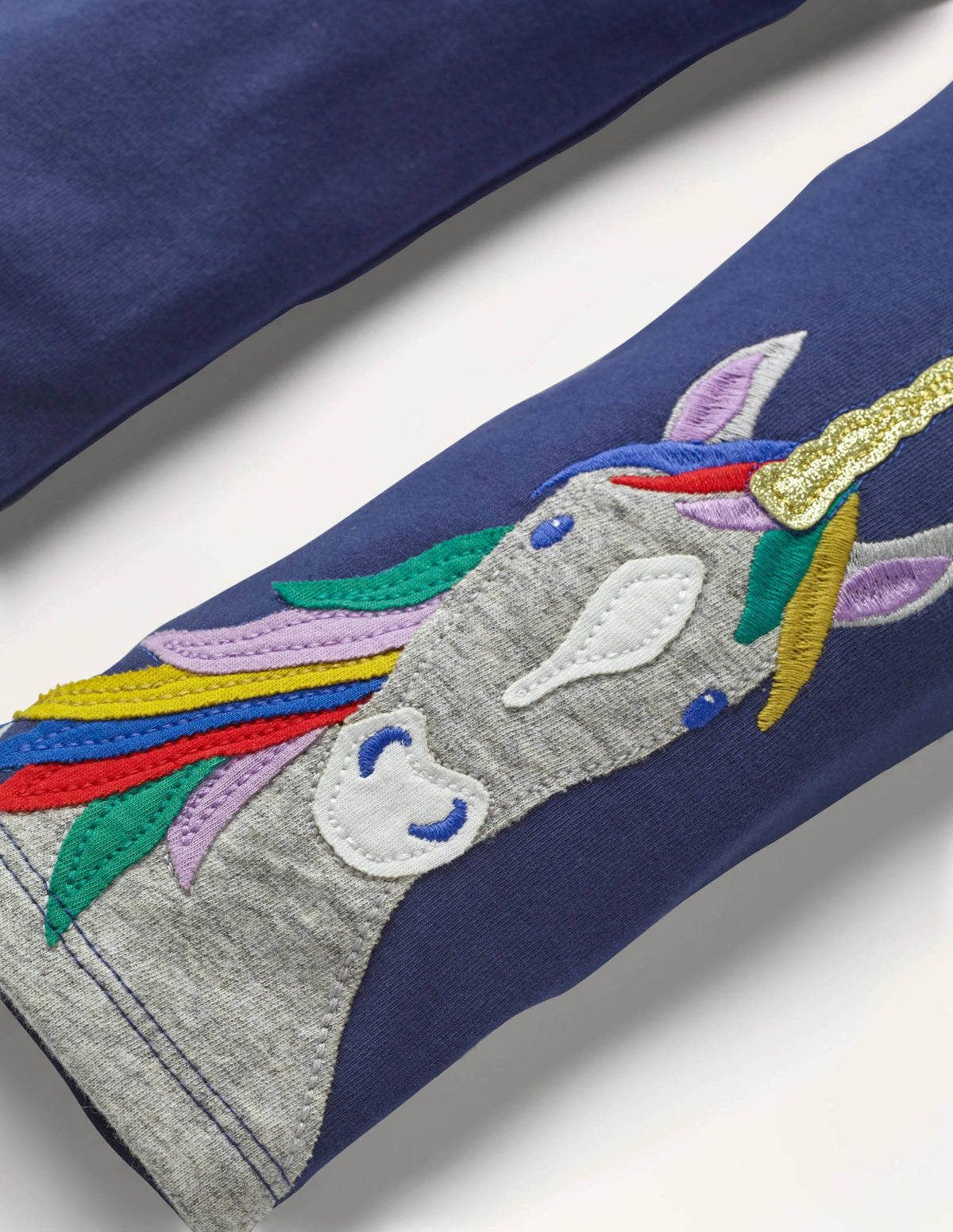 Fröhliche Leggings mit Applikation-Schuluniform-Navy, Einhorn - Image 3