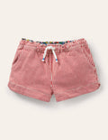 Shorts mit Herztaschen-Erdbeerkuchenrot, Feine Streifen