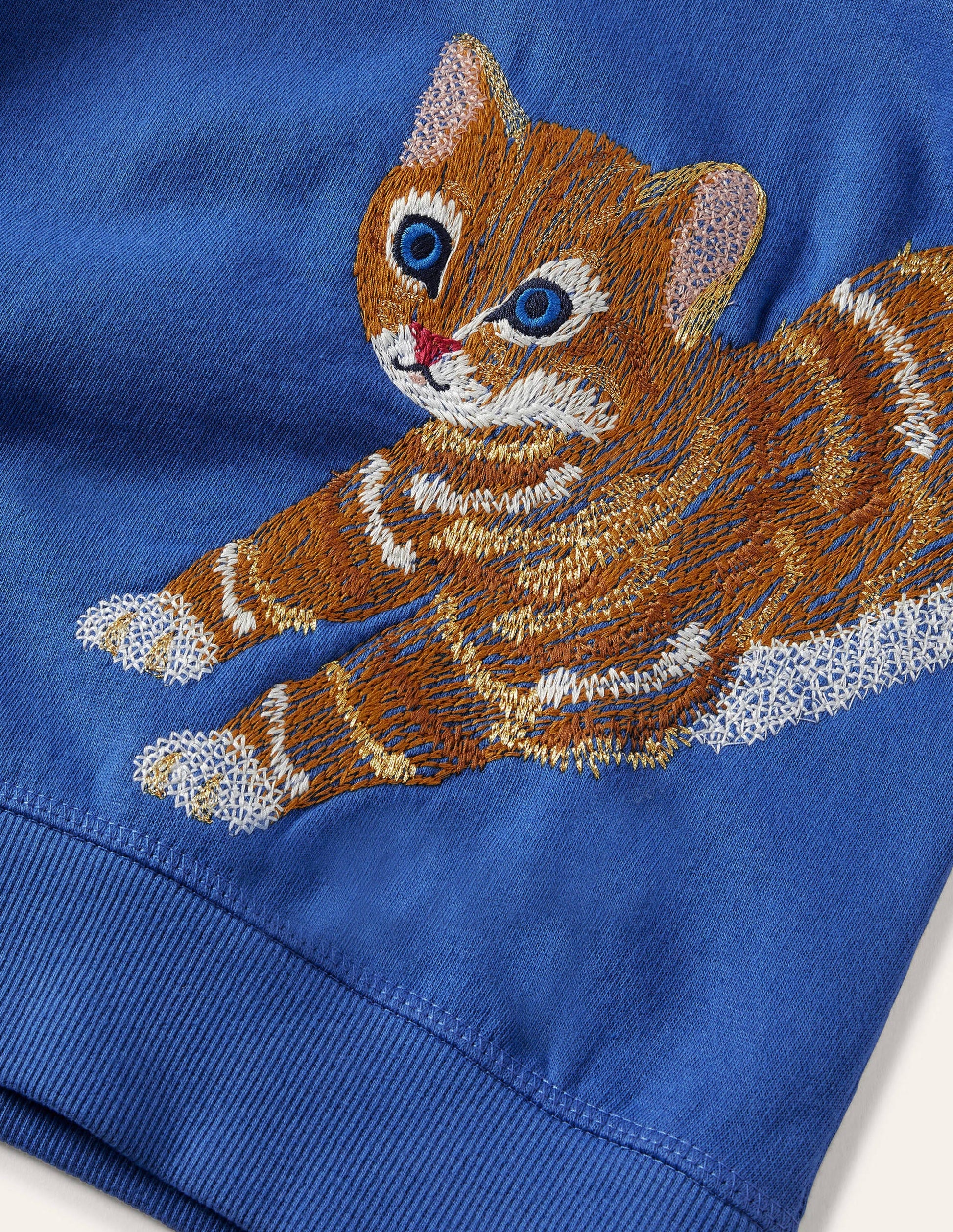 Sweat à super surpiqûres-Chaton bleu élisabéthain-3