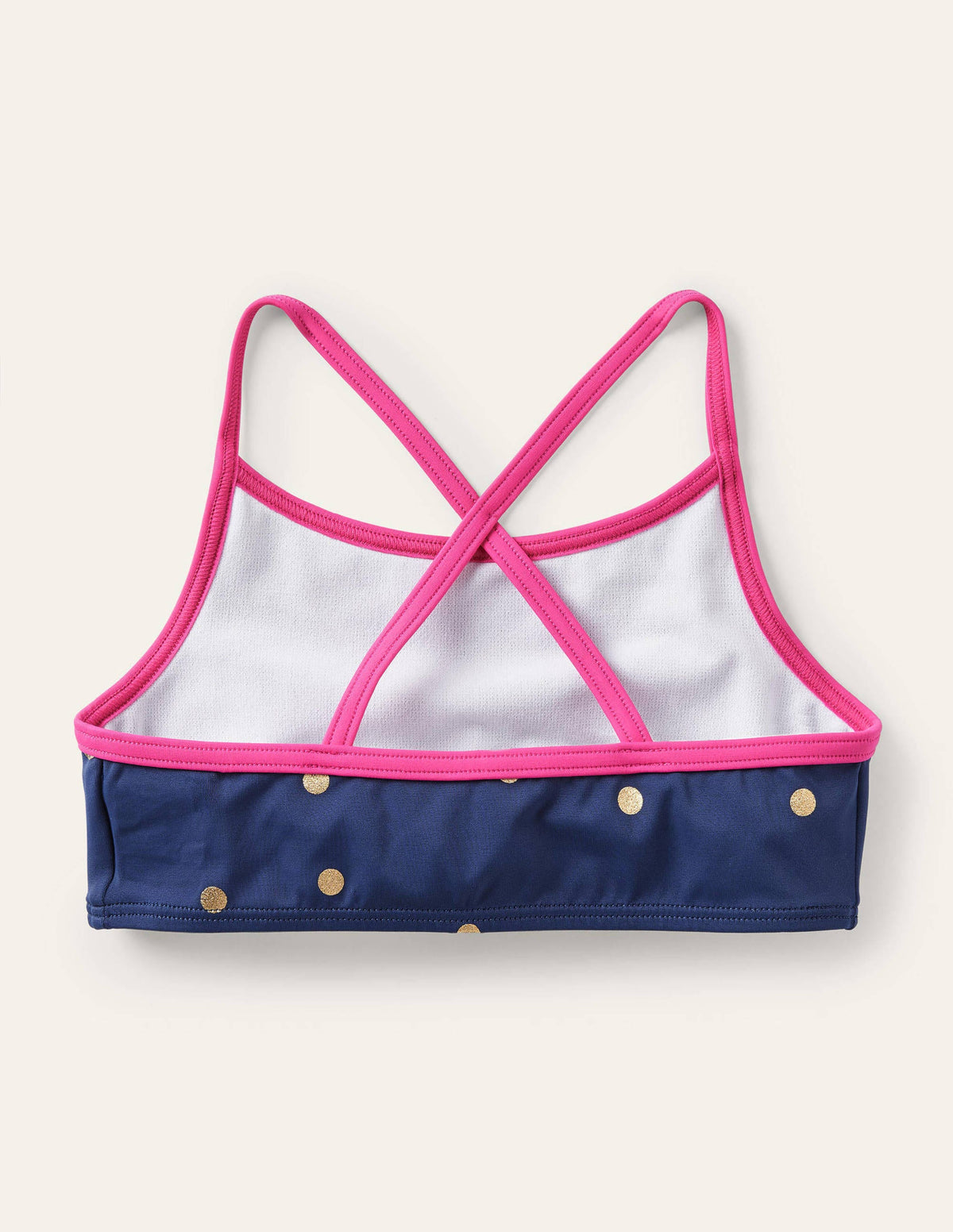 Patterned Bikini Top-Deep Sea Blue Foil Spot - Image 2