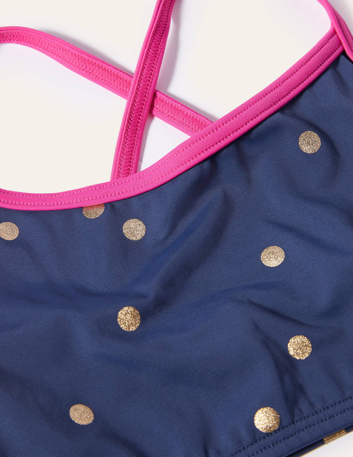 Patterned Bikini Top-Deep Sea Blue Foil Spot-3