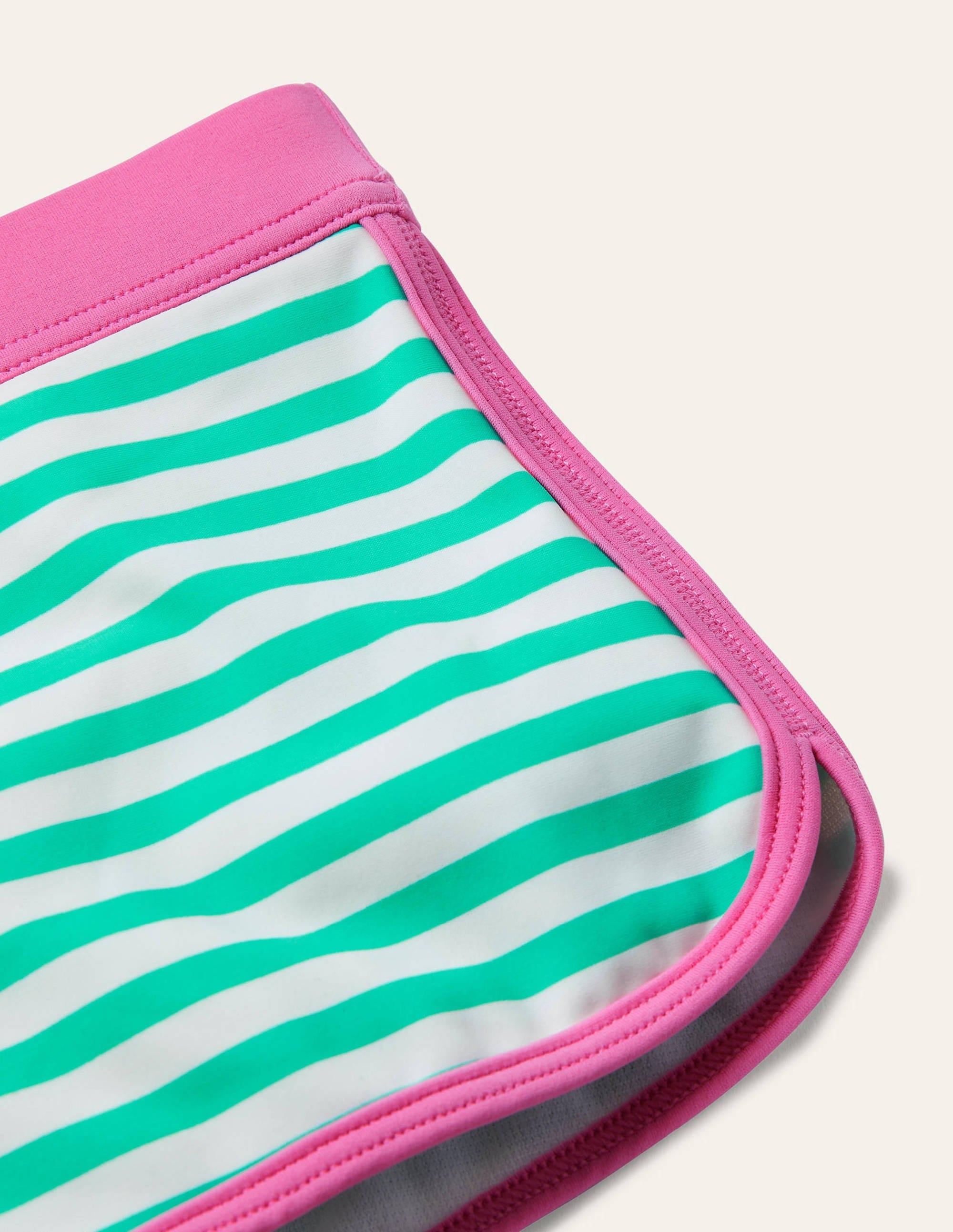Patterned Swim Shorts-Light Green/ Ivory - Image 3