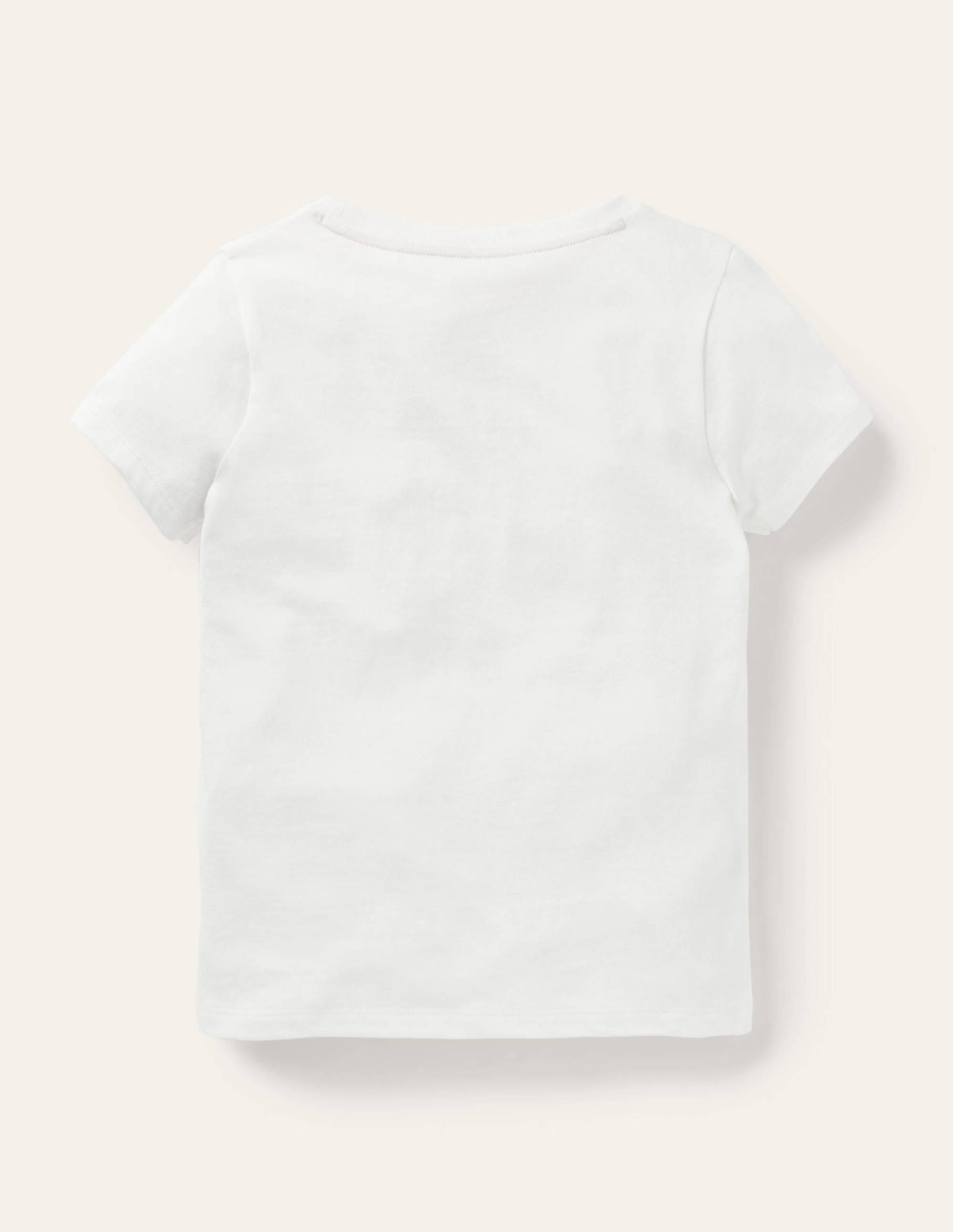 T-Shirt mit Regenbogenstickerei-Naturweiß, Gemüse-Regenbogen-2