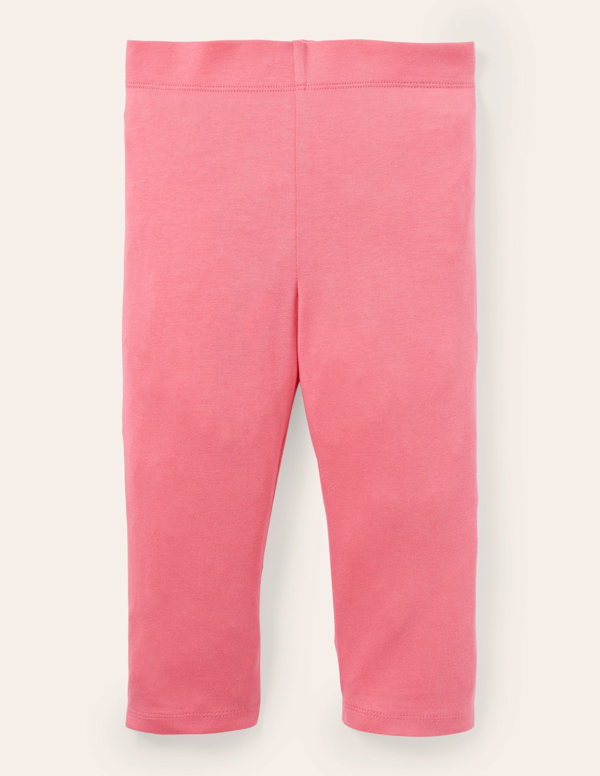 Kurz geschnittene einfarbige Leggings-Helles Pink-1