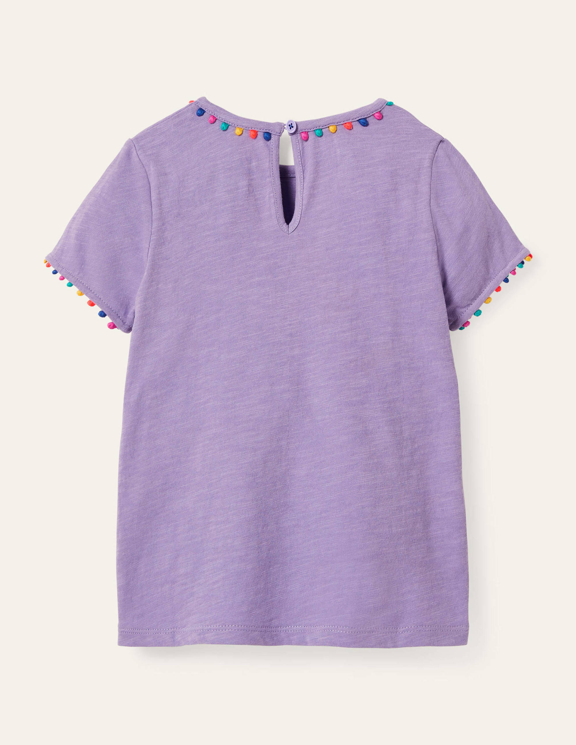 Charlie Jersey-T-Shirt mit Bommeln-Kühles Violett - Image 2