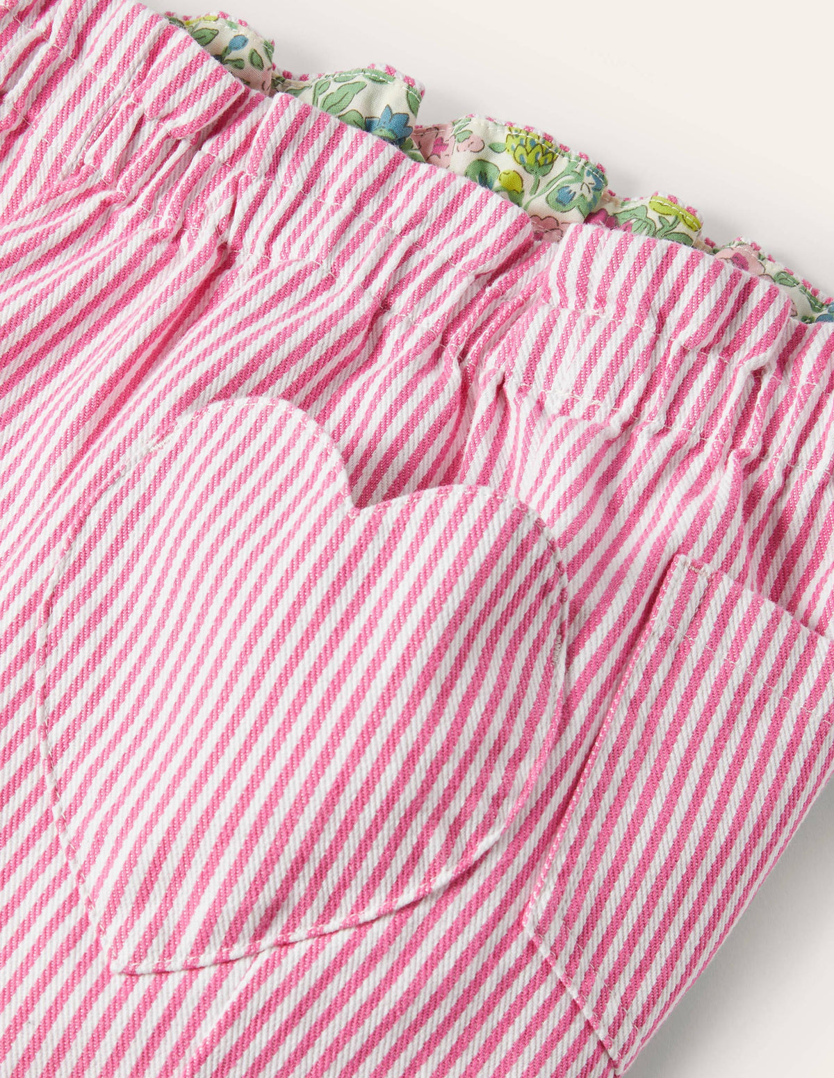 Hose zum Hineinschlüpfen-Festivalrosa, Feine Streifen-3