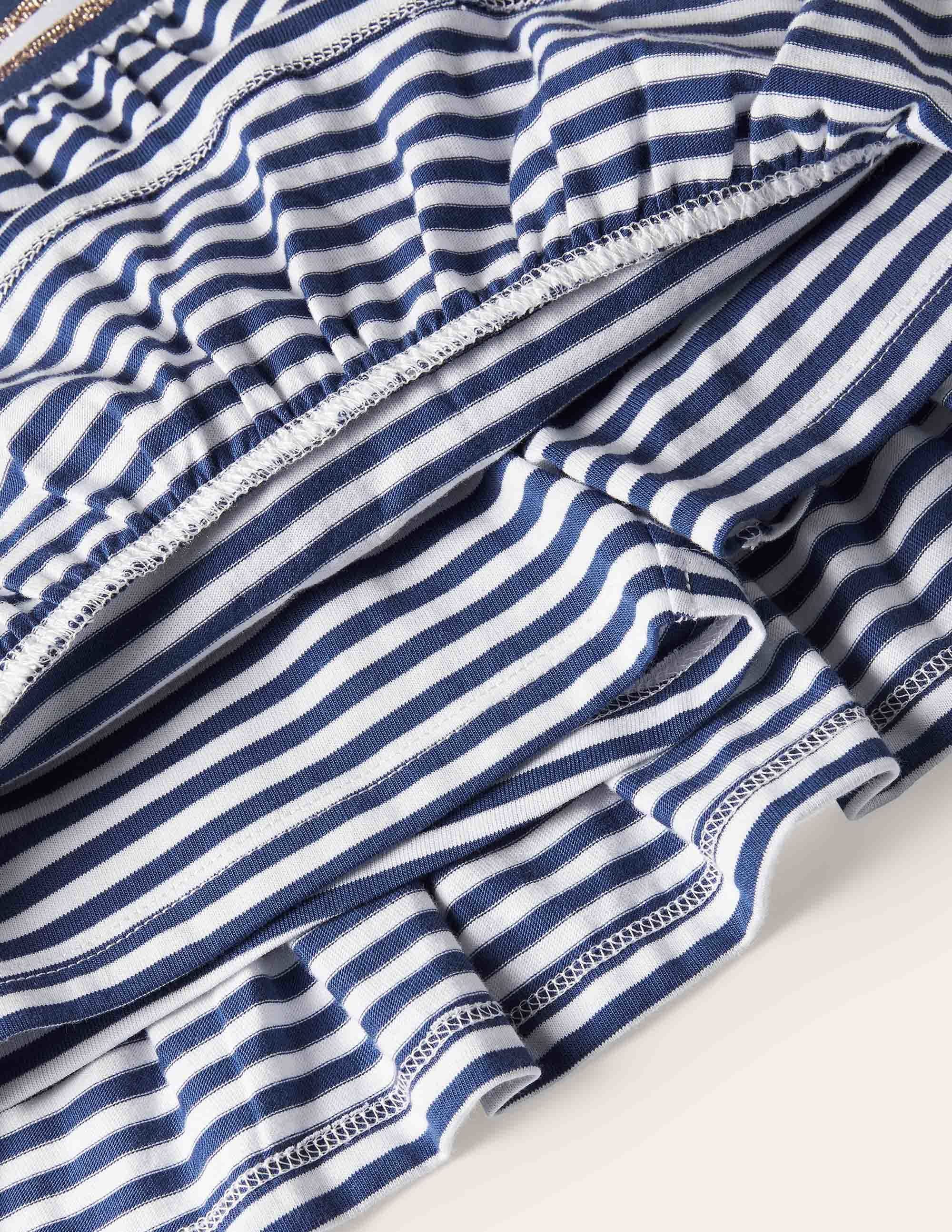 Jersey-Skort mit Rüschen-Dunkles Segelblau/Weiß - Image 3