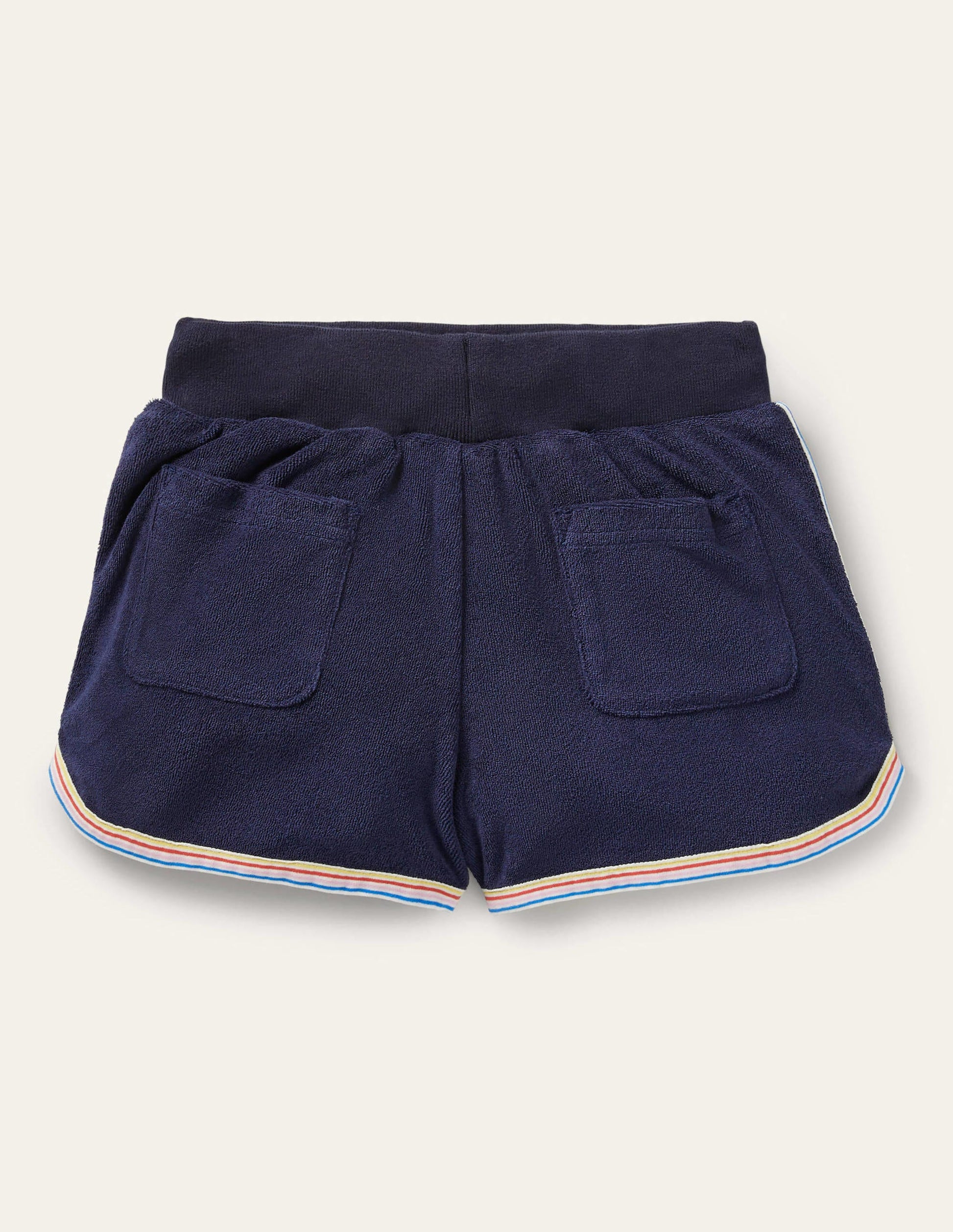 Retro Towelling Shorts-College Navy-2