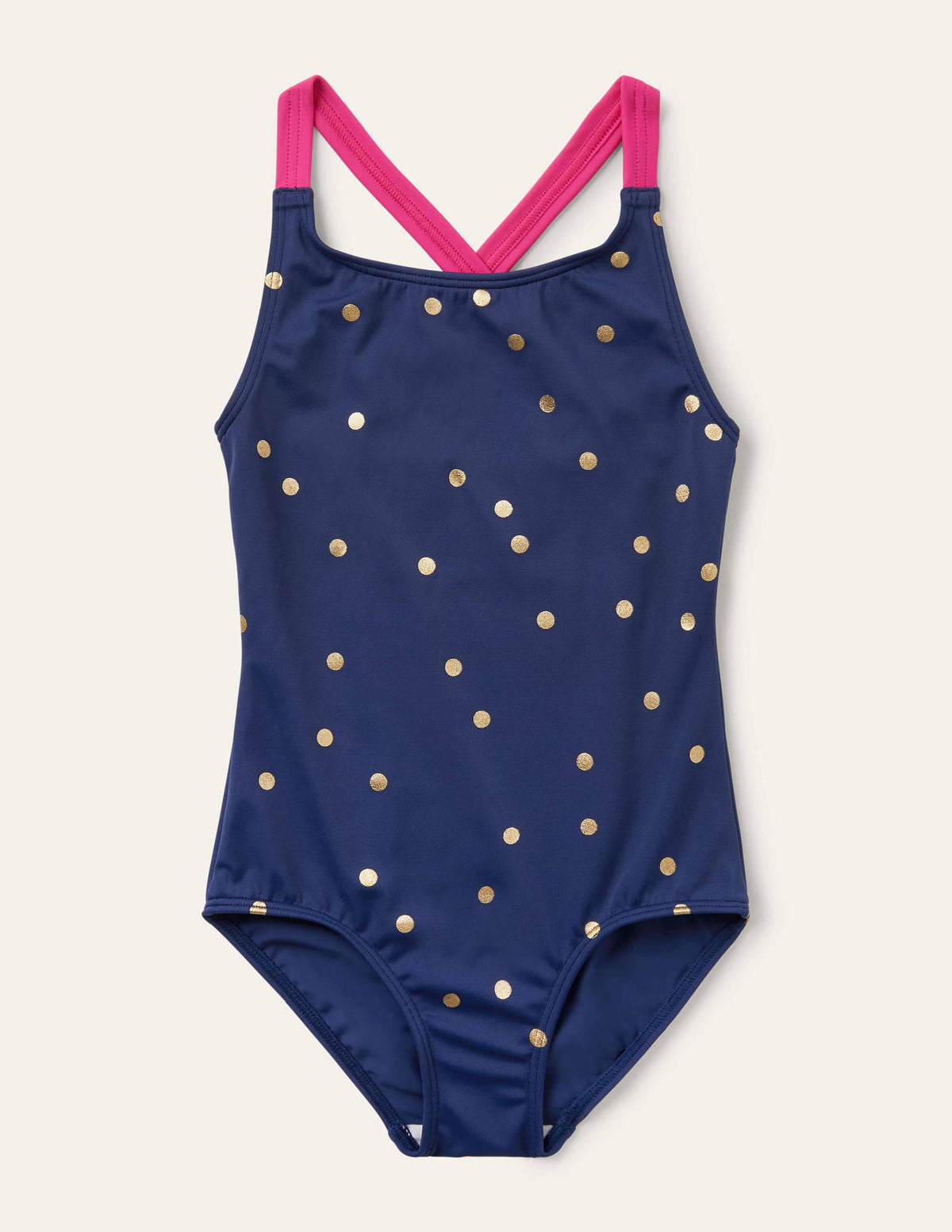 Cross-back Printed Swimsuit-Harmony Blue Gold Spot - Image 1