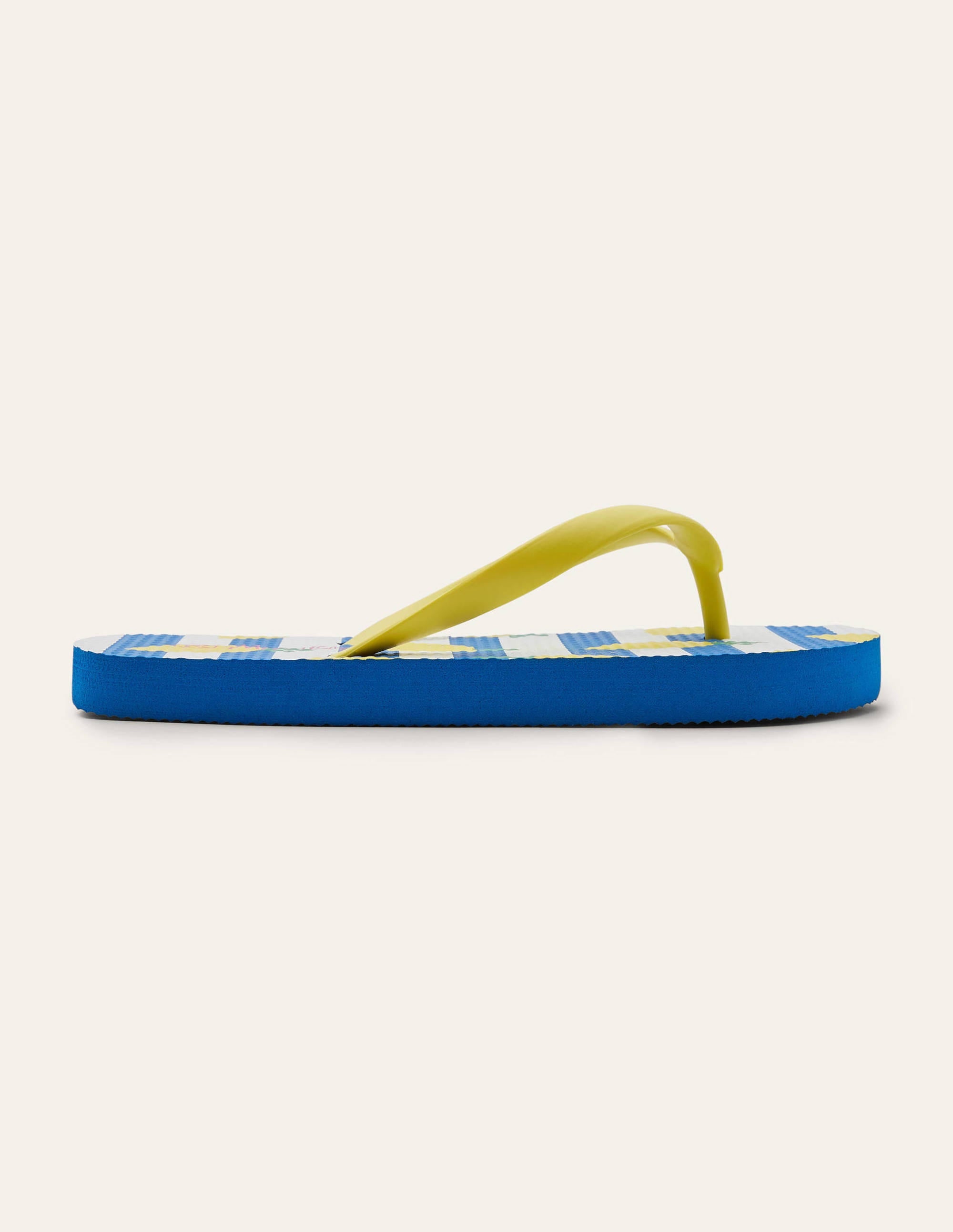 Fröhliche gemusterte Flip-Flops-Naturweiß/Blau, Zitronen - Image 2