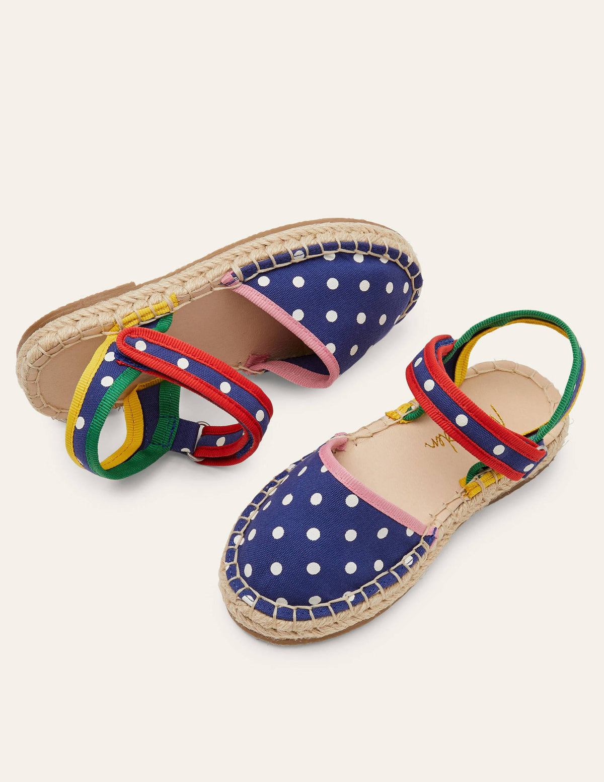 Espadrilles-Schuluniform-Navy, Getupft - Image 1