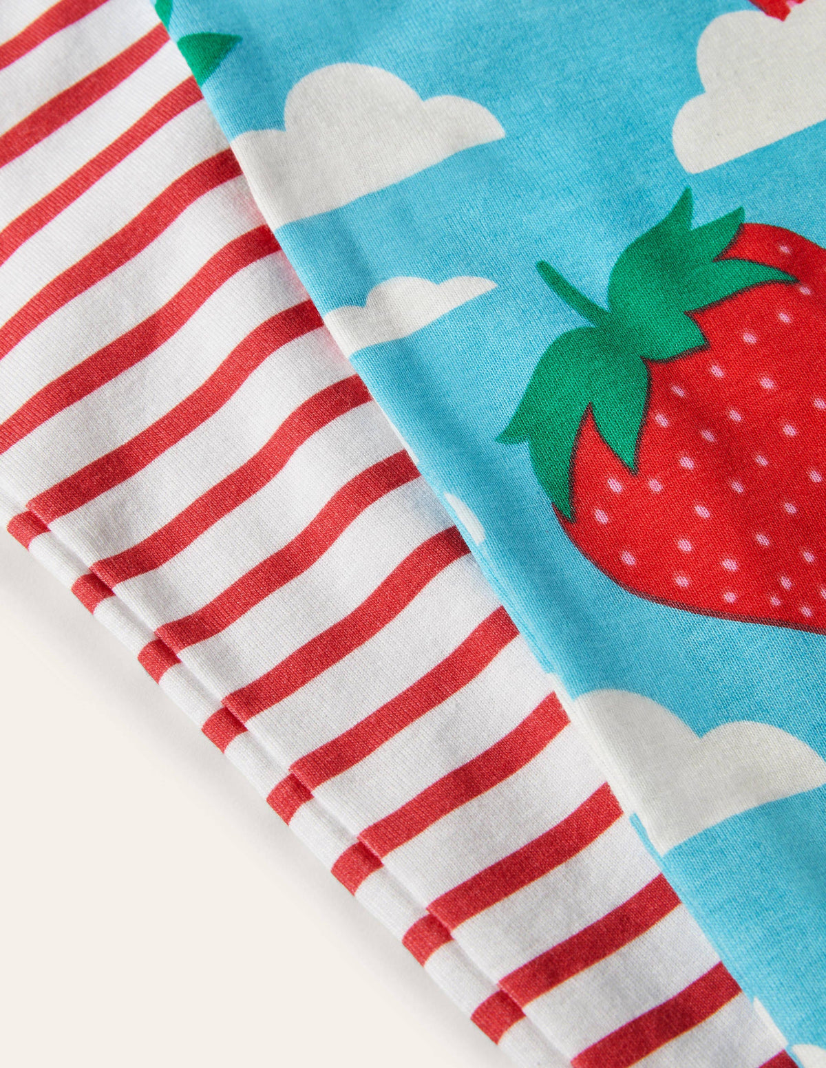 Twin Pack Snug Short Pyjamas-Aqua Blue Strawberry Sky-3