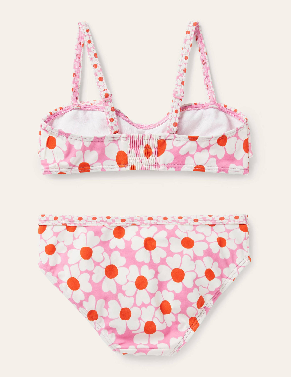 Florales Bikiniset-Pflaumenblütenrosa, Gänseblümchenmuster-2