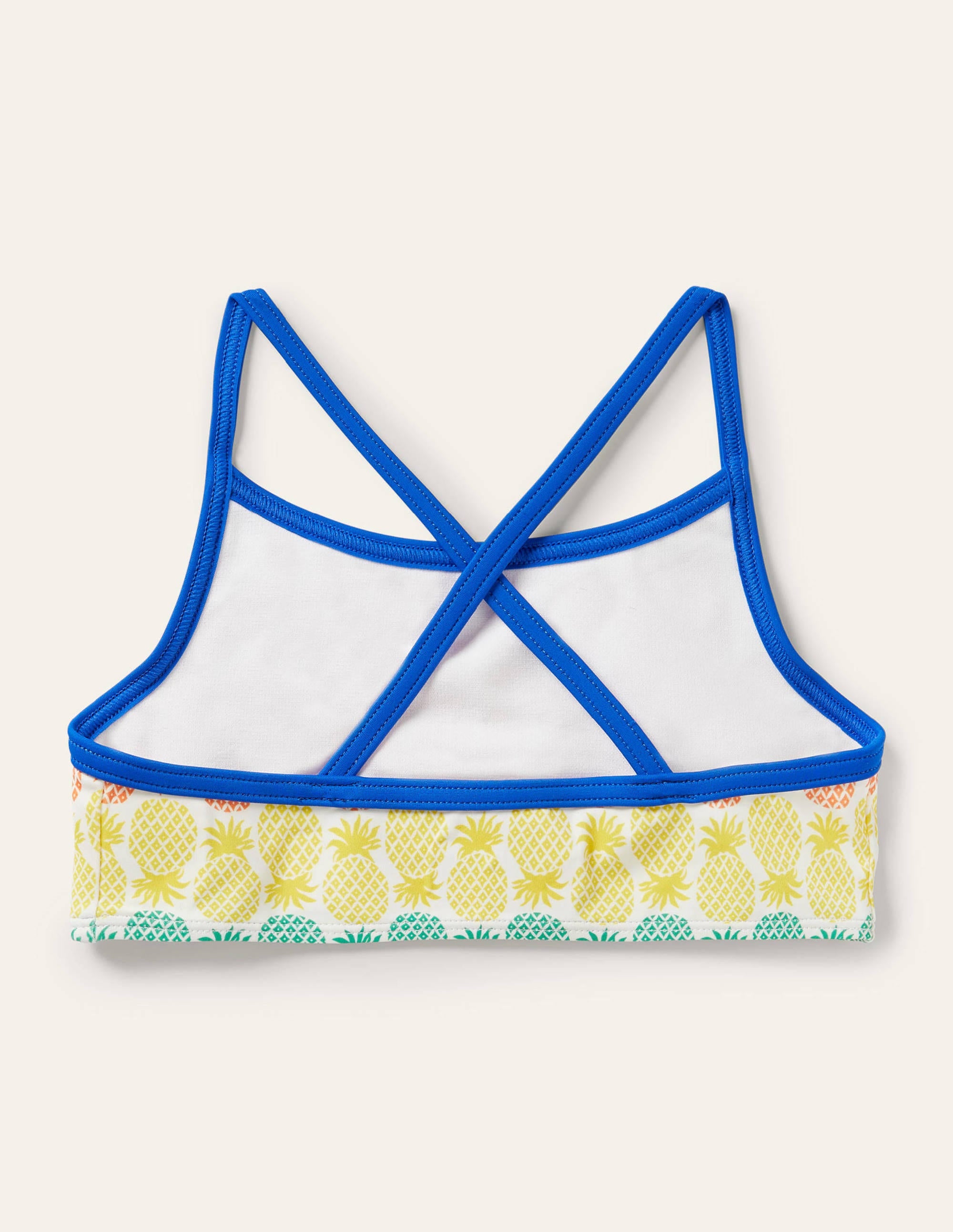 Gemustertes Bikini-Oberteil-Bunt, Geometrisches Ananasmuster in Regenbogenfarben - Image 2