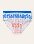 Gemusterte Bikinihose-Bunt, Geometrisches Ananasmuster in Regenbogenfarben