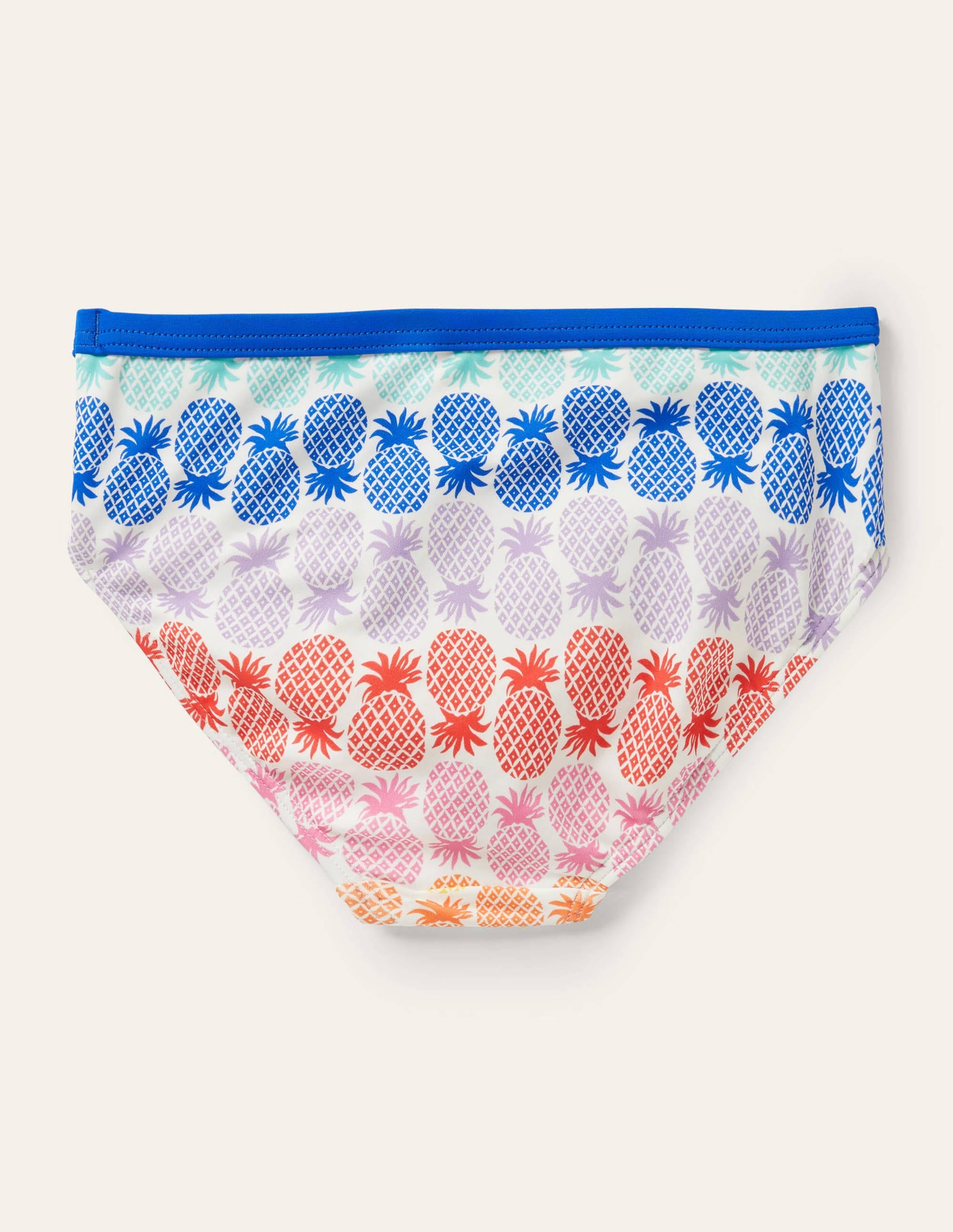 Gemusterte Bikinihose-Bunt, Geometrisches Ananasmuster in Regenbogenfarben - Image 2