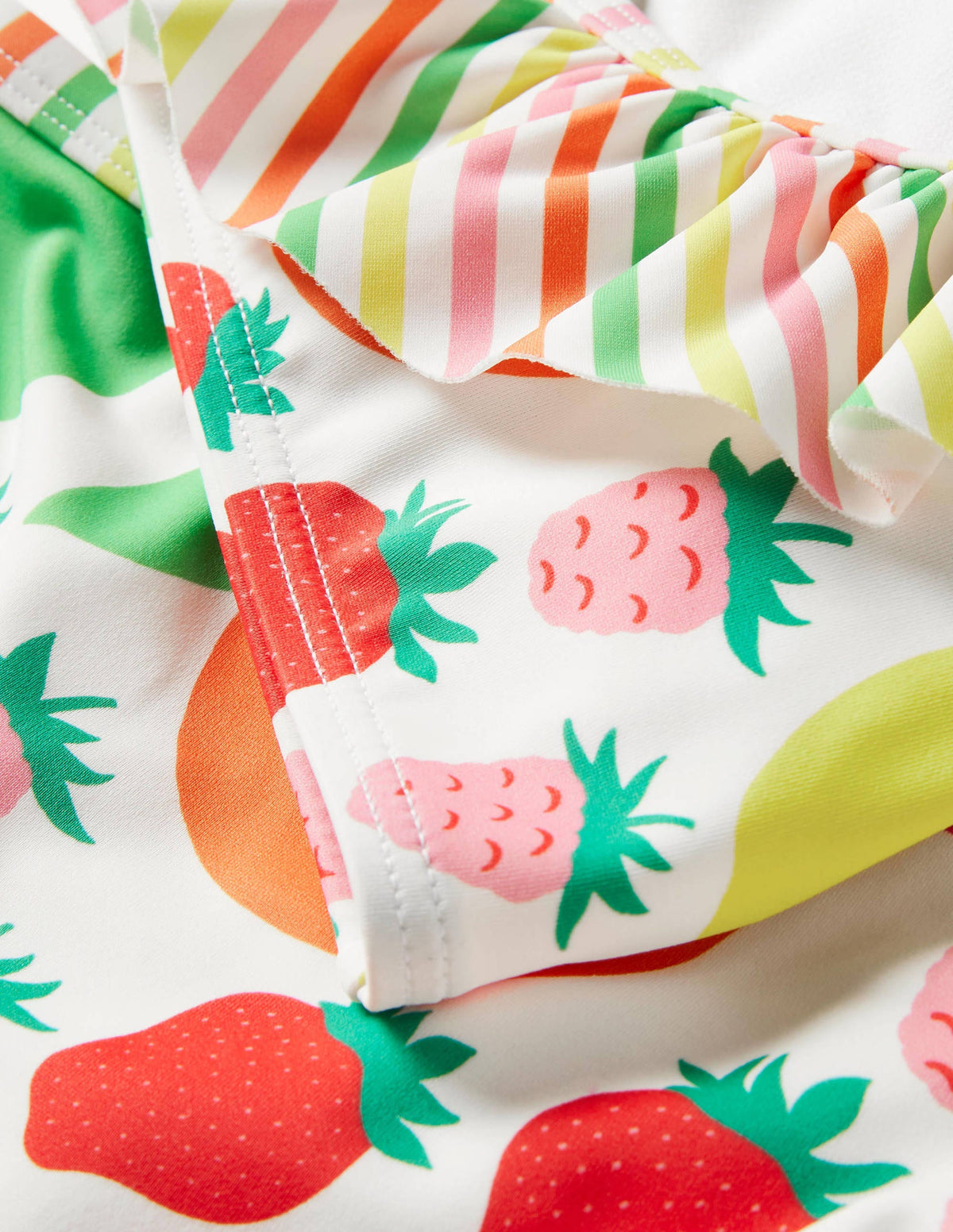 Bikini asymétrique à volants-Motif Tutti Frutti multi-3
