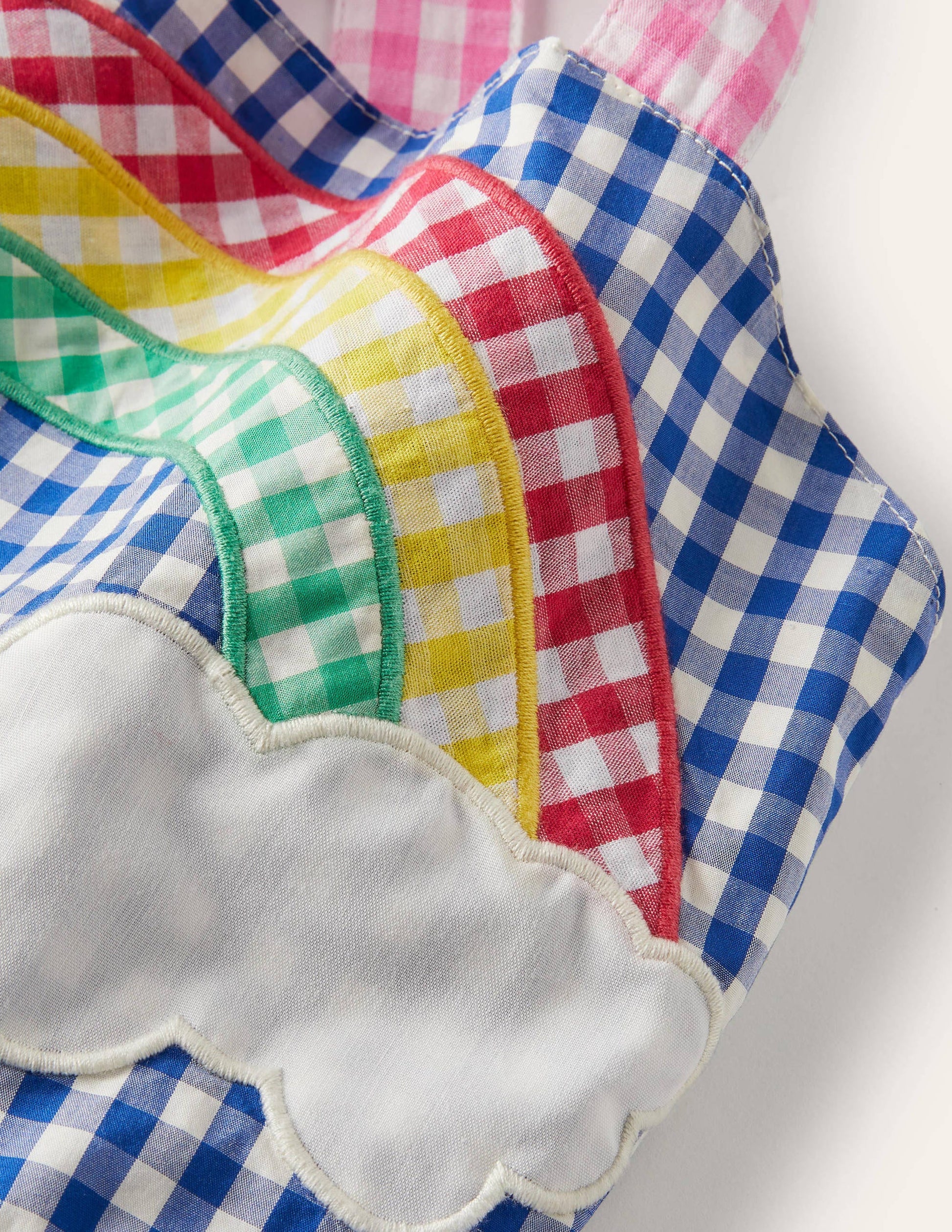 Gewebtes Sommerkleid mit Vichykaros-Bunt, Regenbogenszene-3