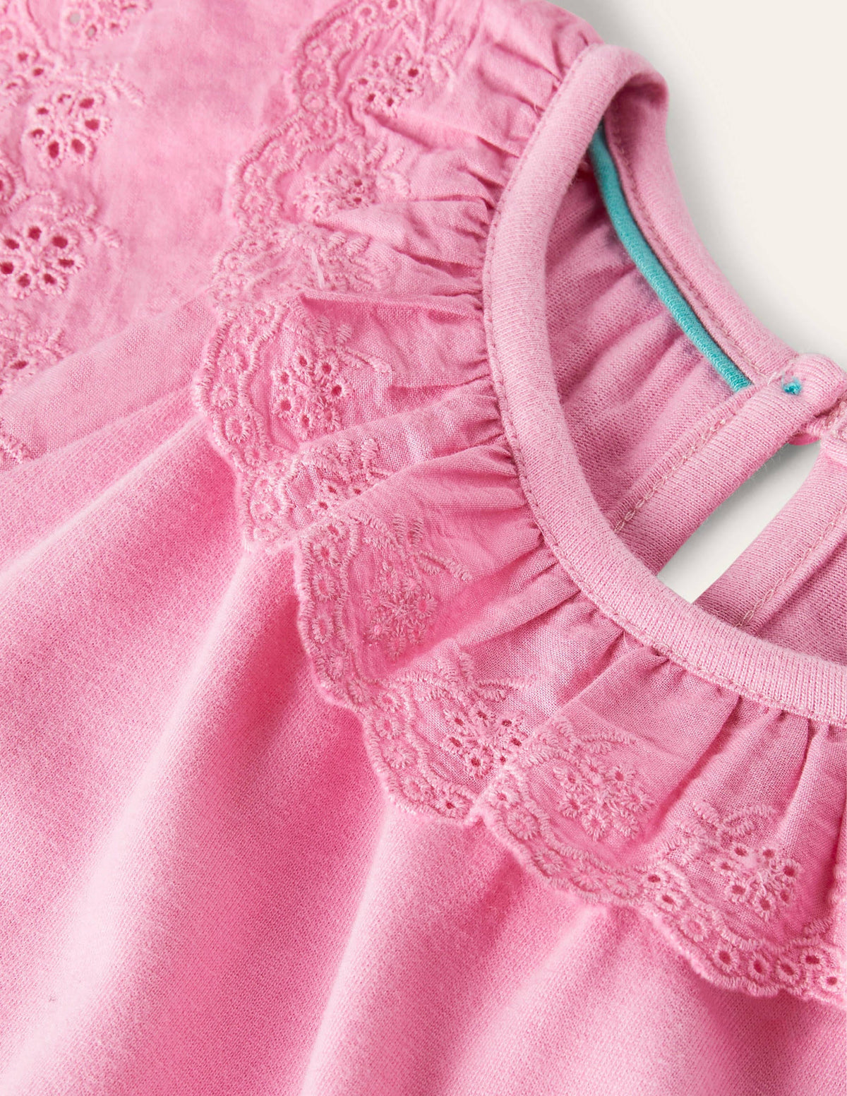 Jerseykleid mit Lochstickerei-Pflaumenblütenrosa - Image 3