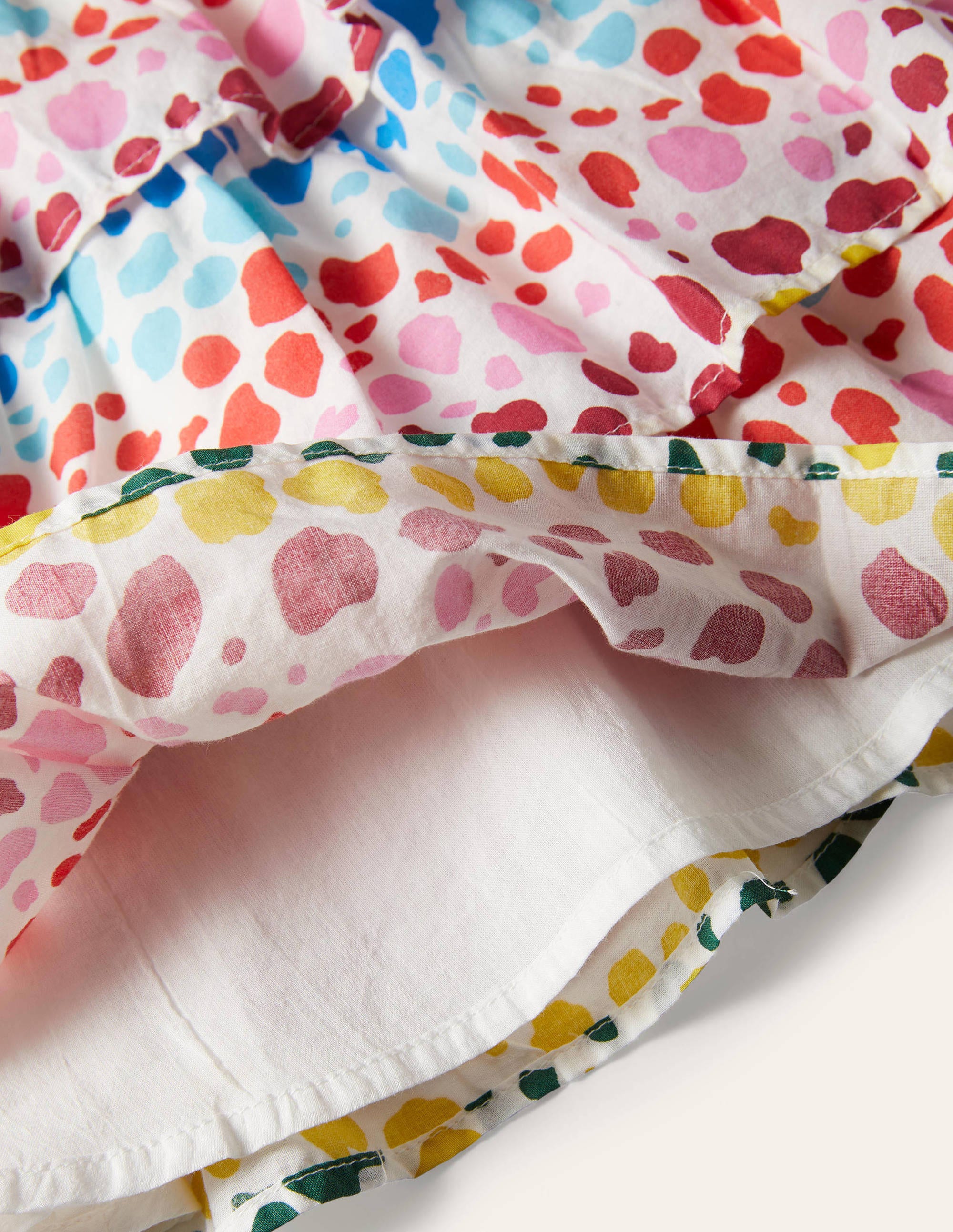 Printed Ruffle Skirt-Multi Rainbow Leopard - Image 2