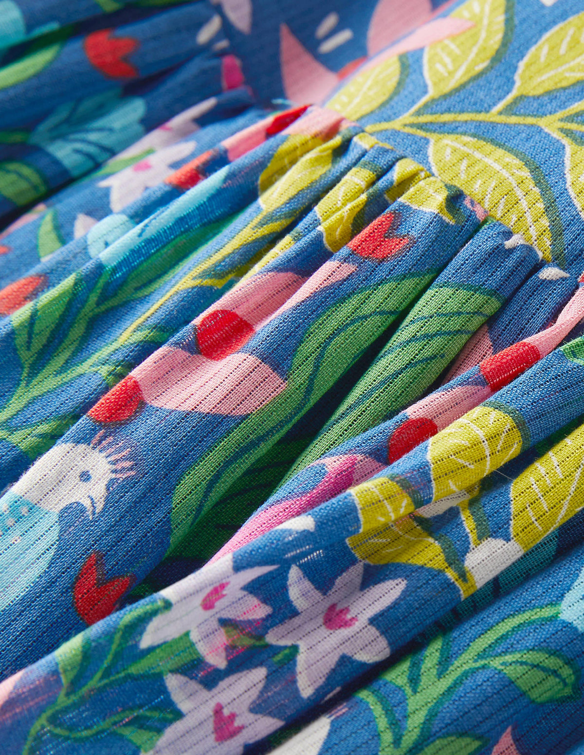 Trägerkleid mit Rüschen-Venedig-Blau, Tropischer Garten - Image 3