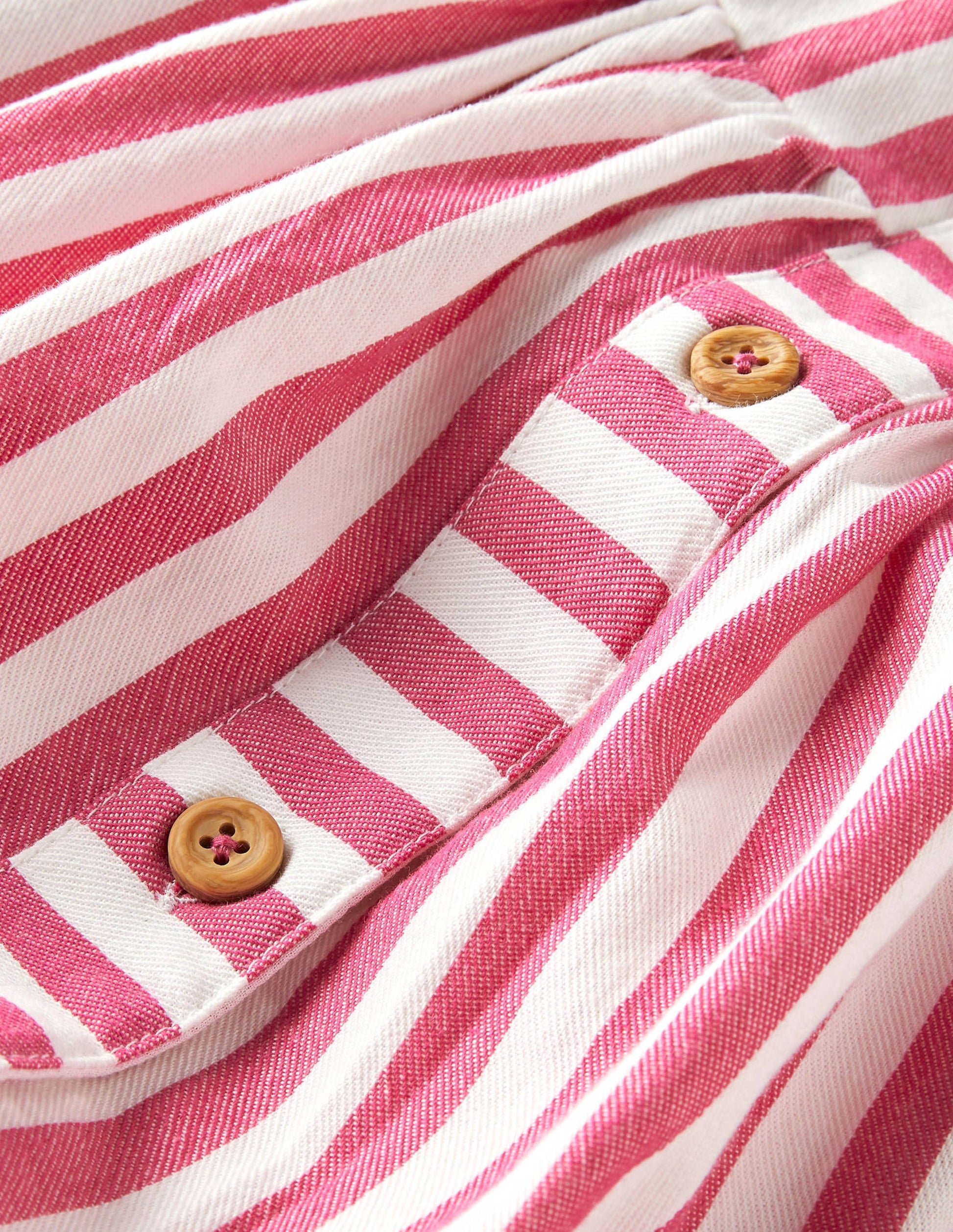 Robe d'été boutonnée-Rose festif/ivoire-3