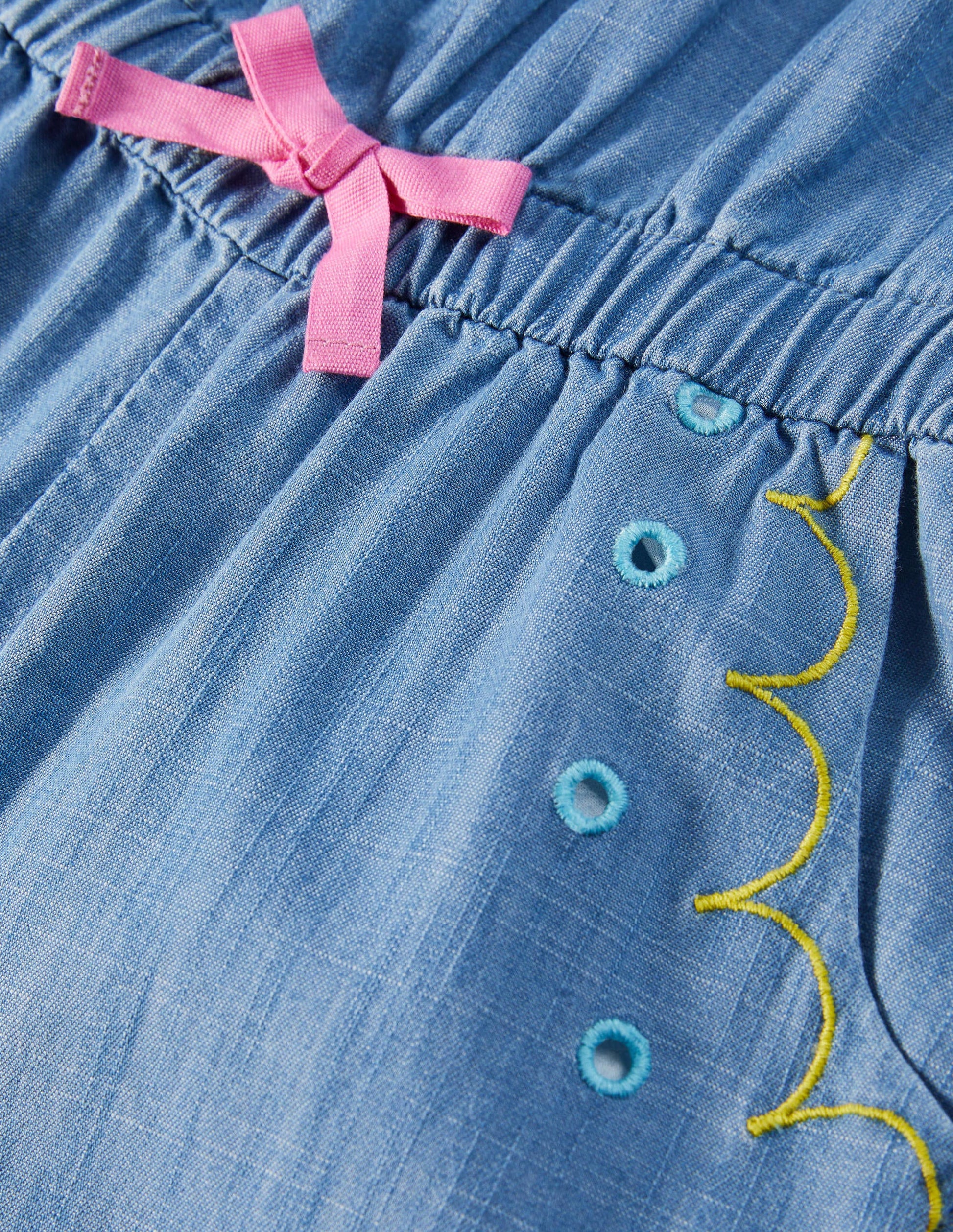 Latzhose mit Muschelsaum-Faux-Uni-3