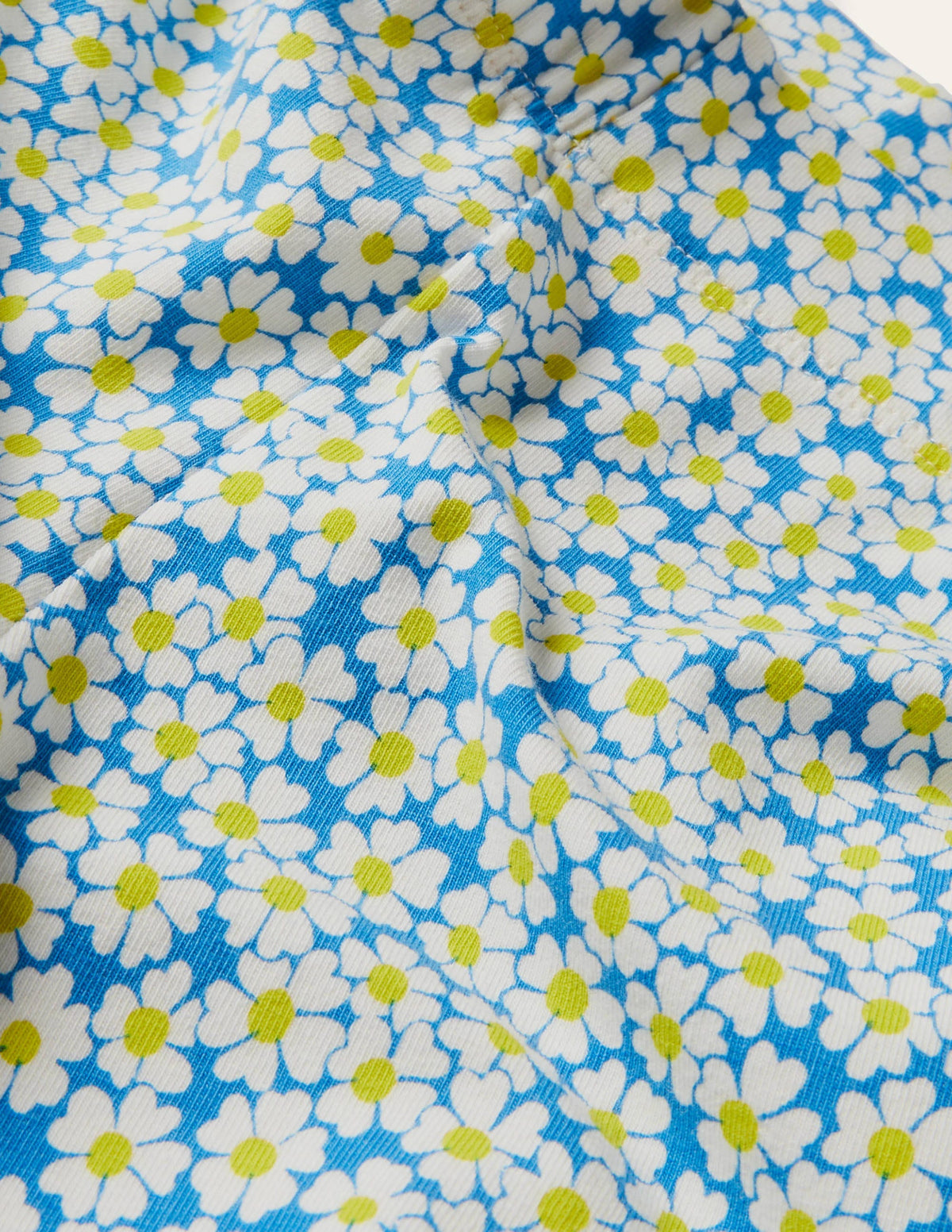 Fröhliche 7/8-Leggings-Marokkoblau, Gänseblümchenmuster - Image 3
