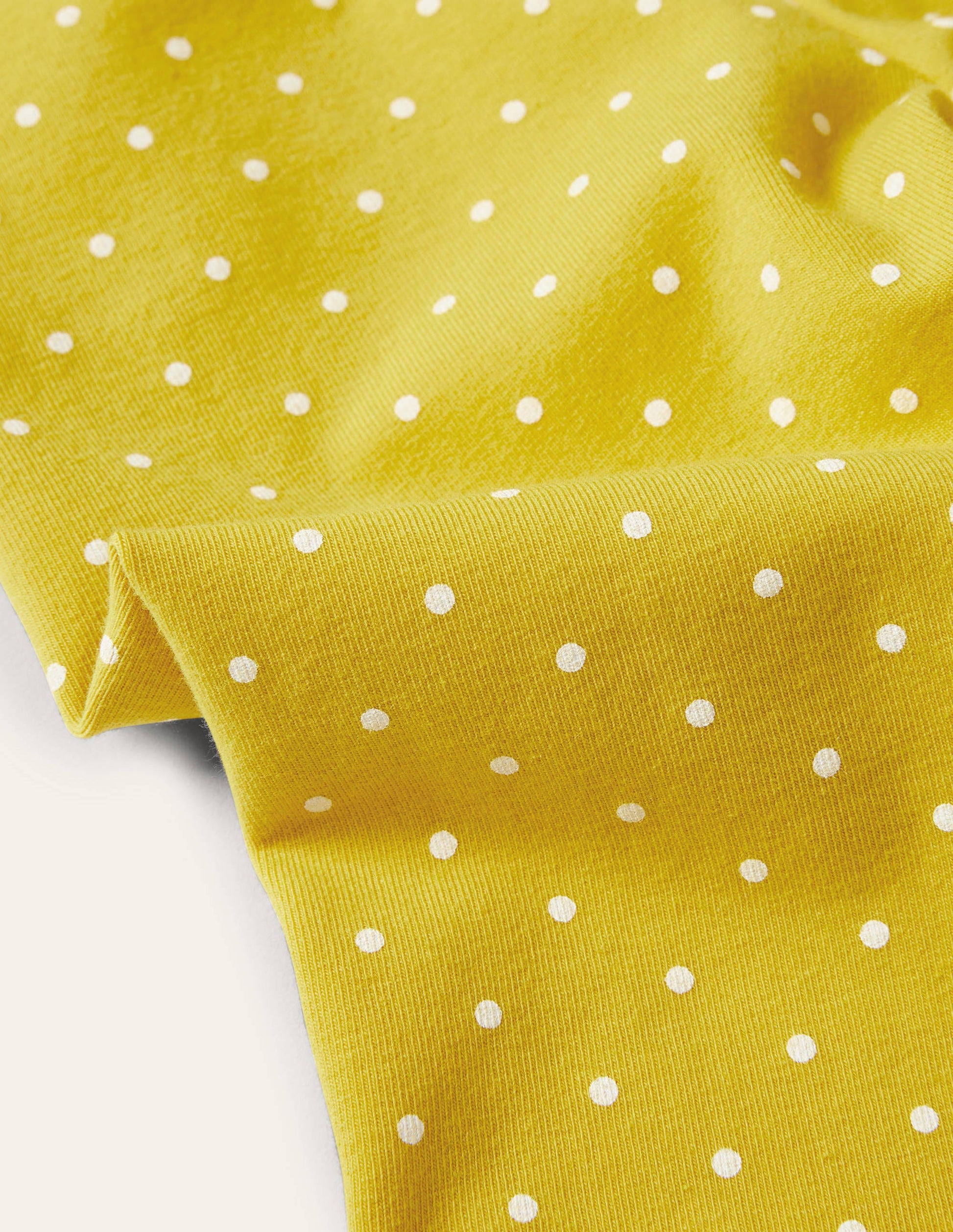 Legging court fun-Petits pois jaune jonquille-3