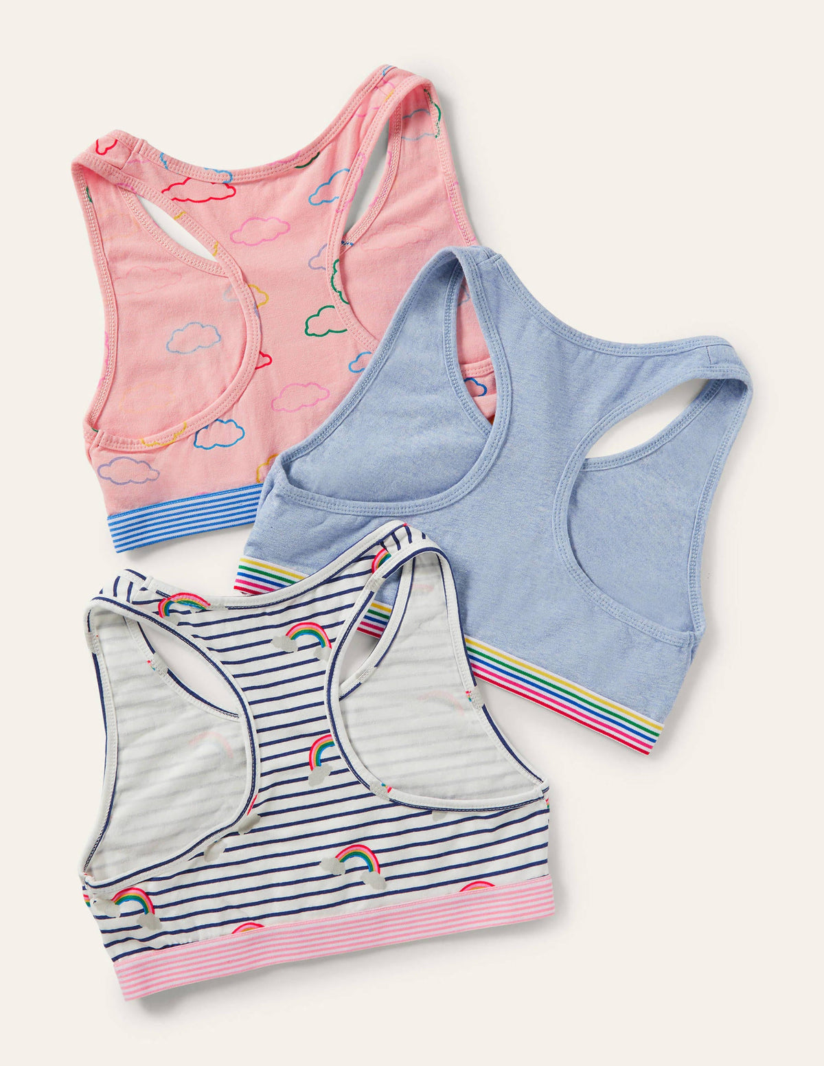 Sportliches Bustier-Regenbogen/Wolken-2