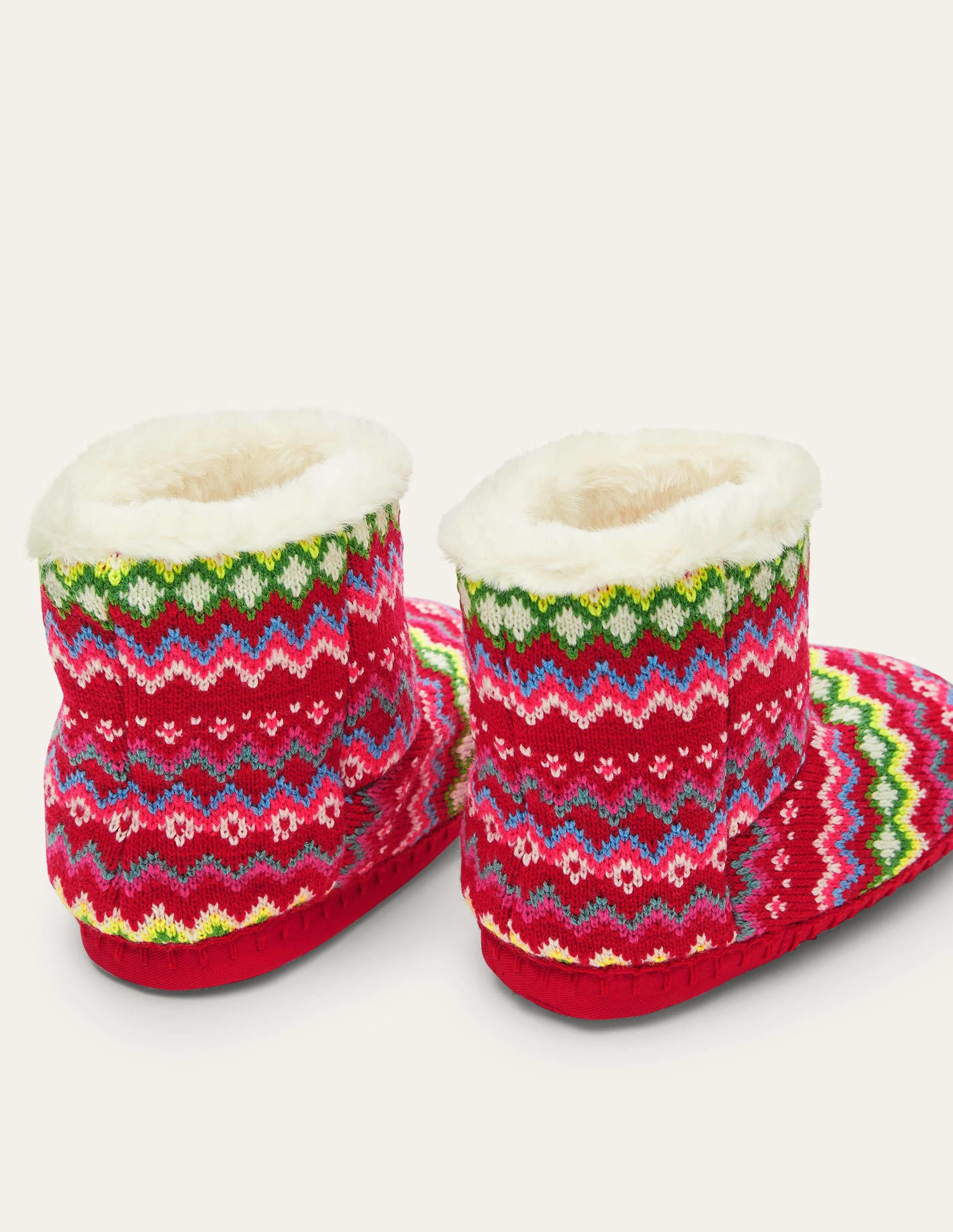 Hausschuhstiefel-Bunt, Fair-Isle-Muster - Image 3