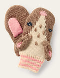 Moufles cerf fantaisie-Marron souris