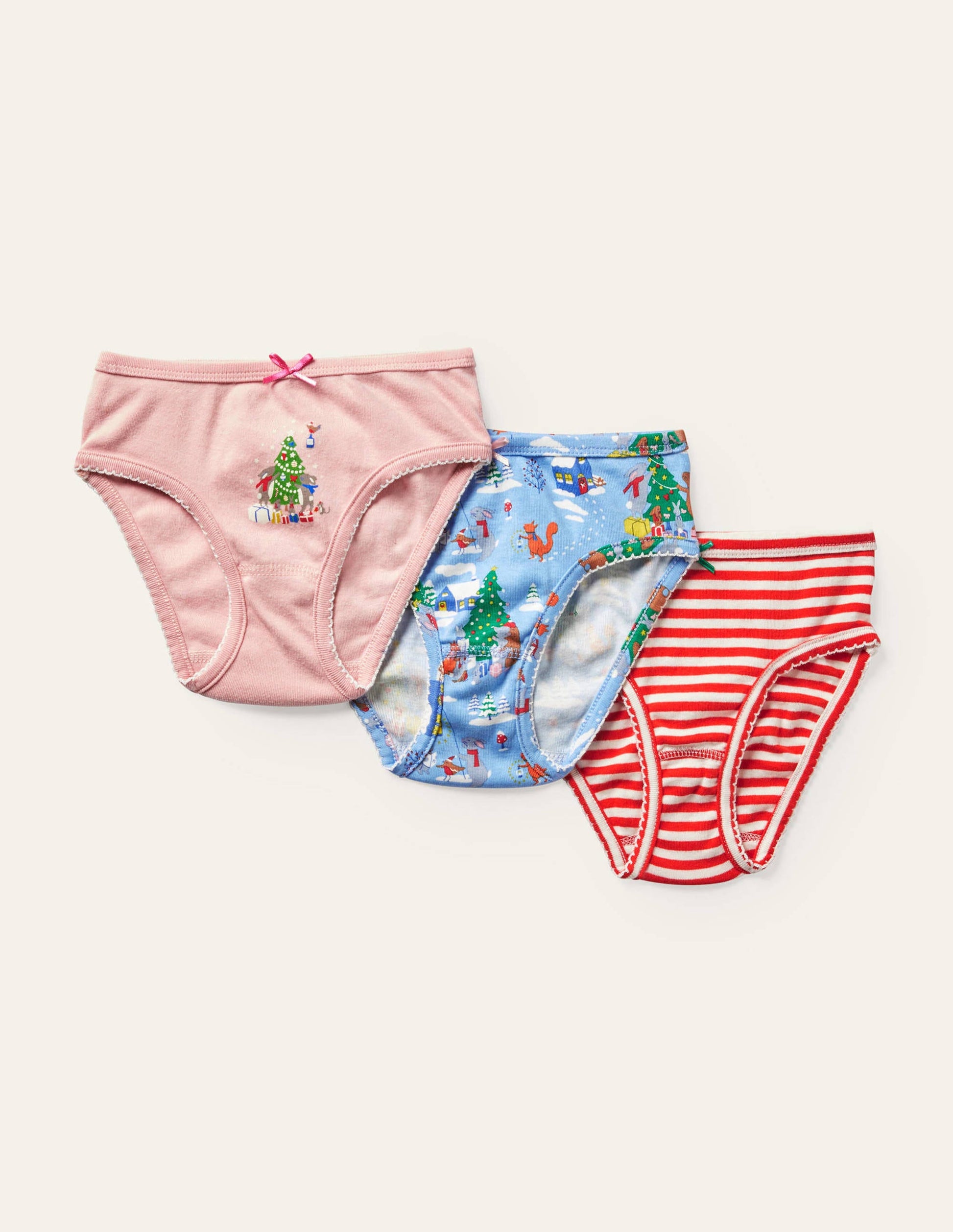 Weihnachtliche Slips im 3er-Pack-Waldweihnachten-1