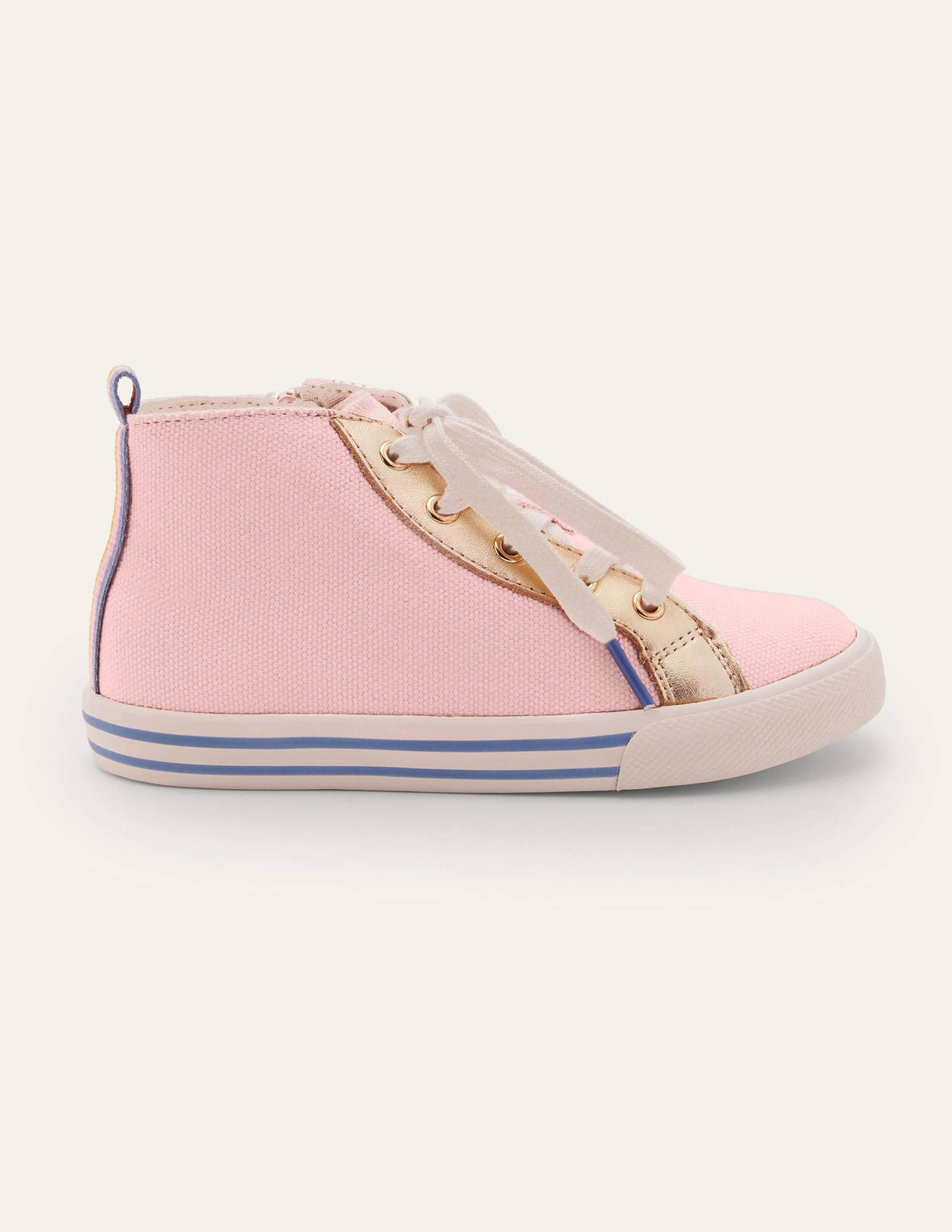 Canvas High Top Trainers-Boto Pink - Image 2