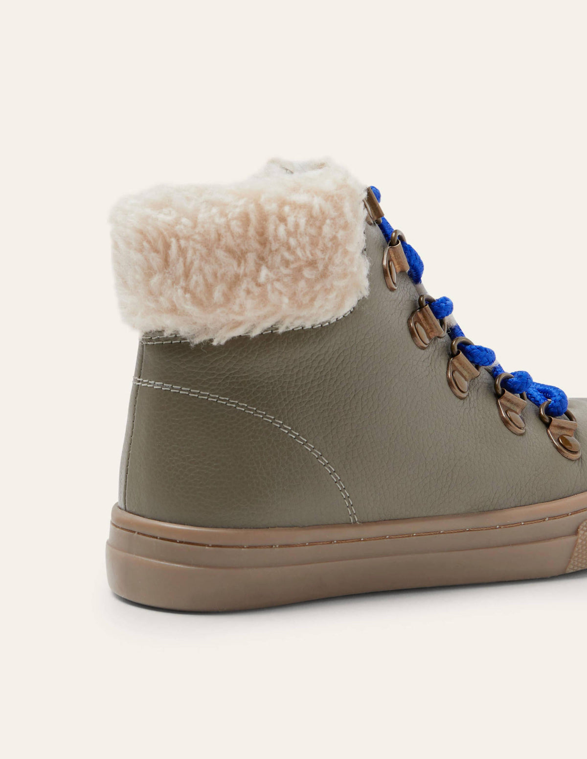Cosy Leather Lace Up Boots-Brown-3