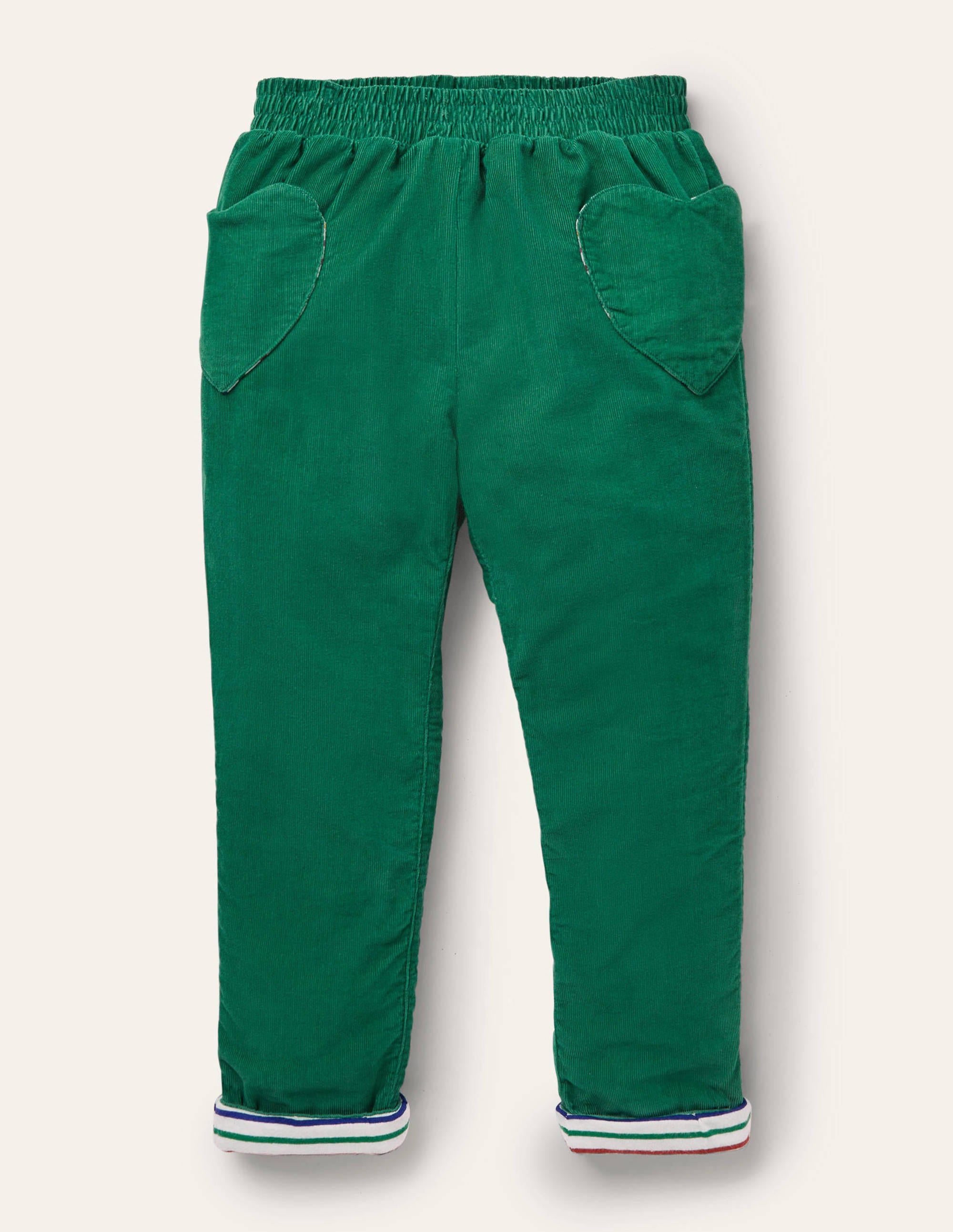 Gefütterte Cordhose zum Hineinschlüpfen-Waldgrün - Image 1