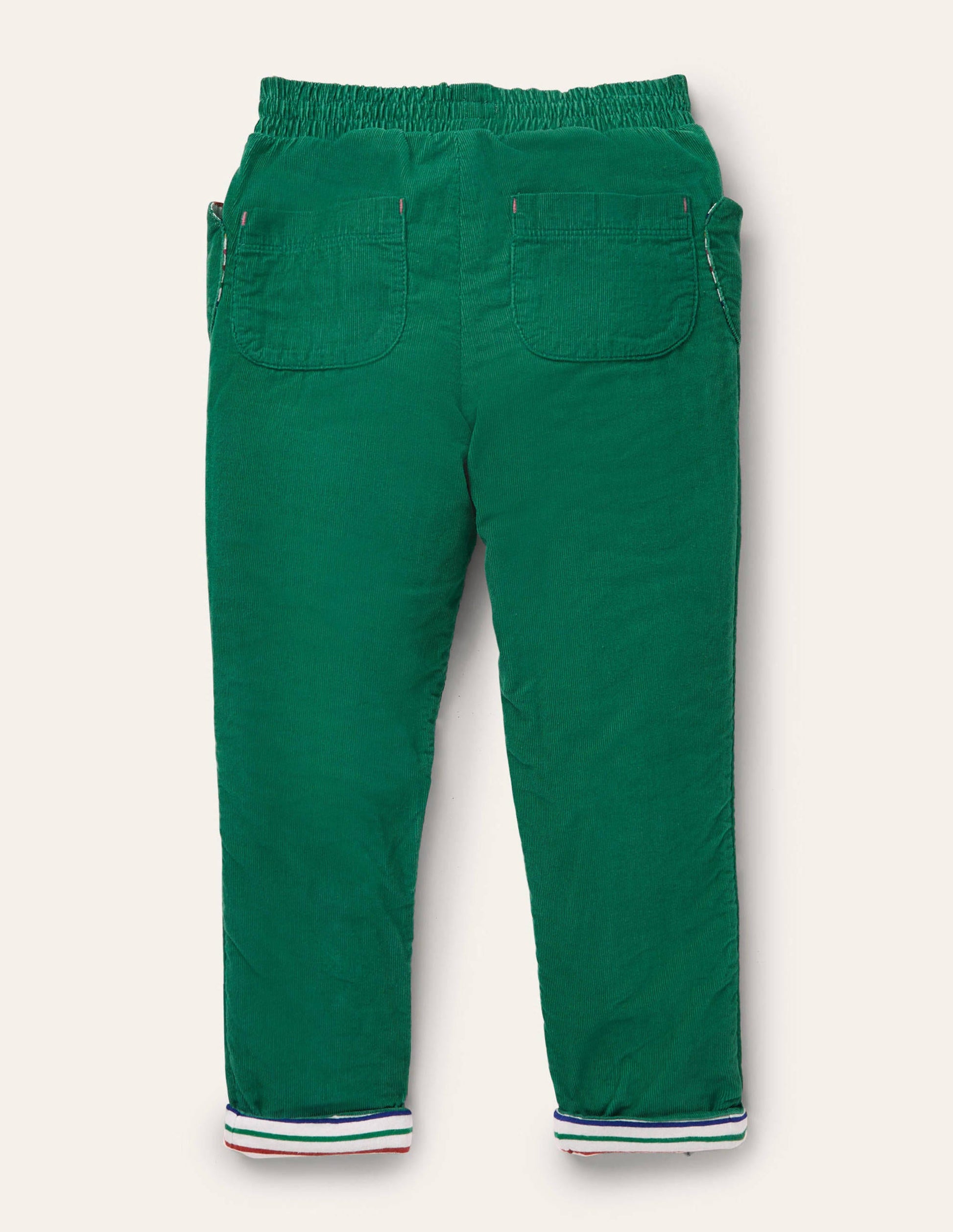 Gefütterte Cordhose zum Hineinschlüpfen-Waldgrün-2