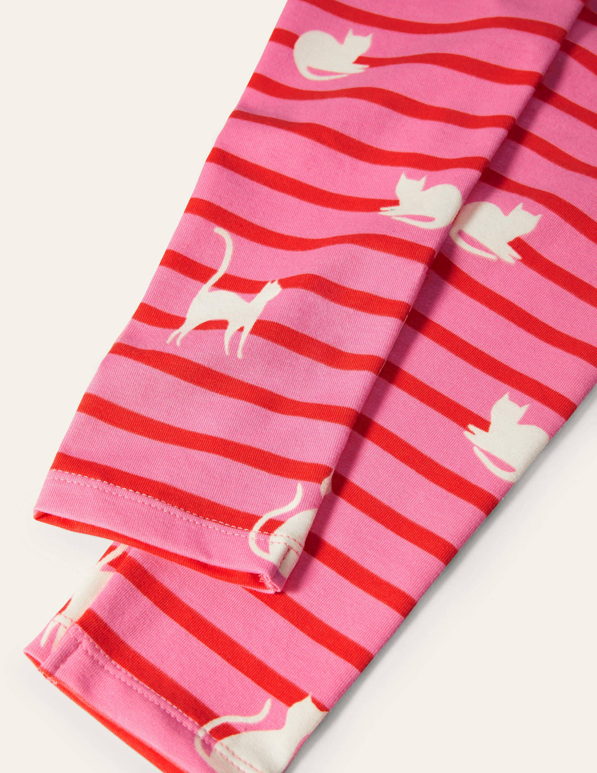 Fröhliche Leggings-Rosa/Rot, Im Dunkeln leuchtende Katzen - Image 3