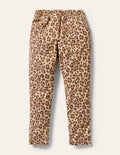 Cord-Leggings-Leopardenmuster