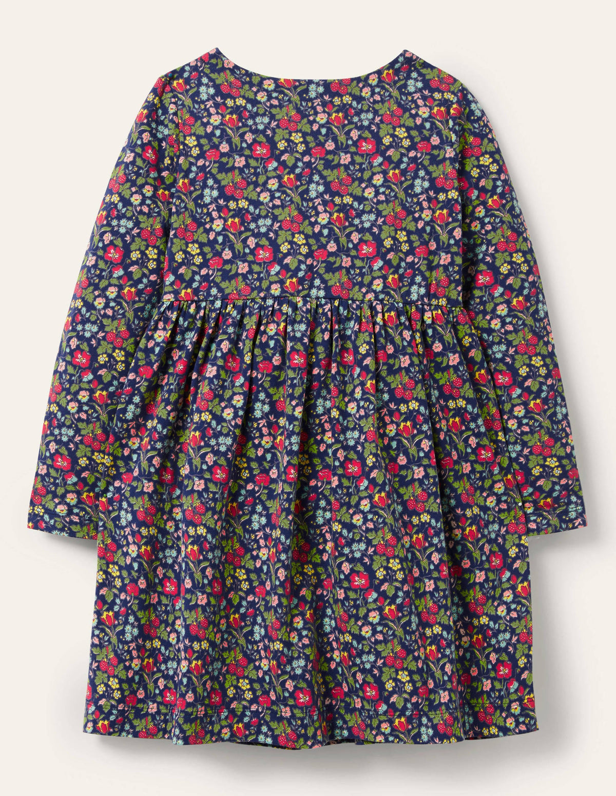 Robe en jersey fun à manches longues-Motif floral baies d'automne tribord-2