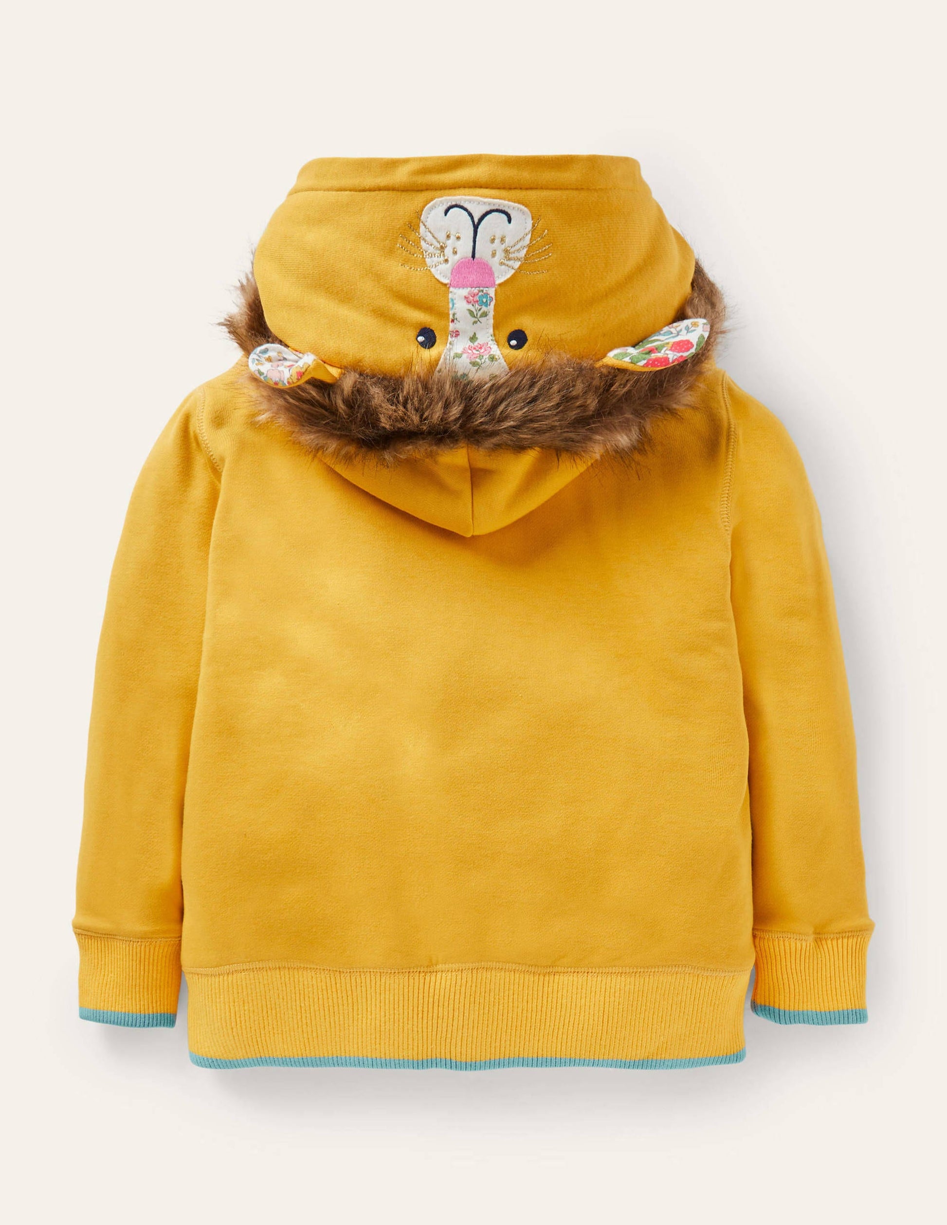 Sweat à capuche fun avec doublure douillette-Lion jaune rayon de miel-2