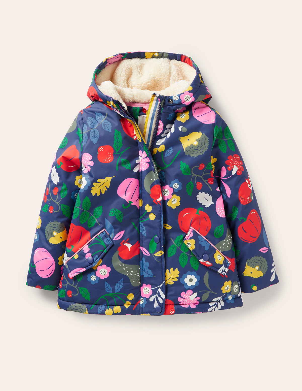 Anorak mit Sherpa-Futter-Segelblau, Waldfreunde-1