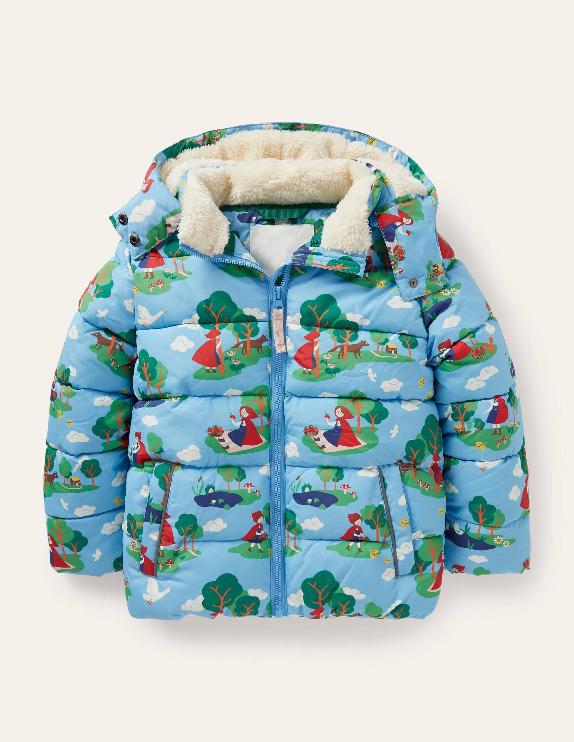 Kuschelige Jacke mit Wattierung-Surfbrett-Blau, Rotkäppchen-1
